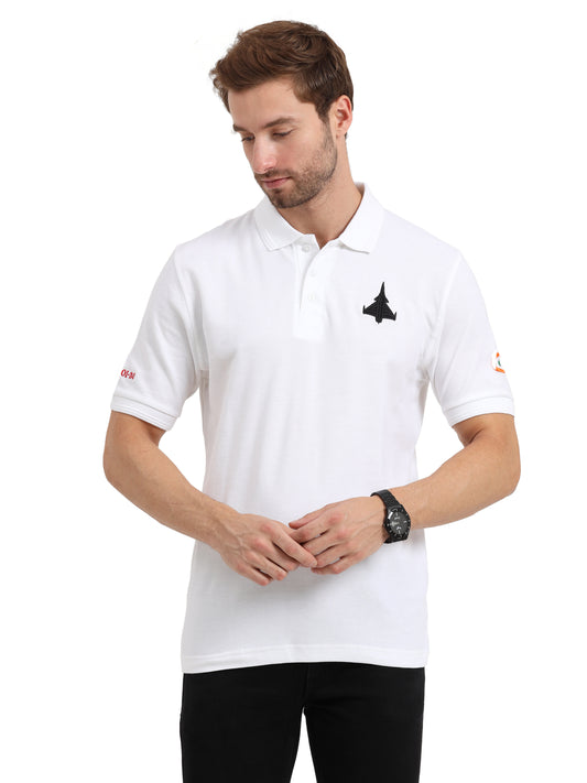 Rafale | White Collared T-shirt