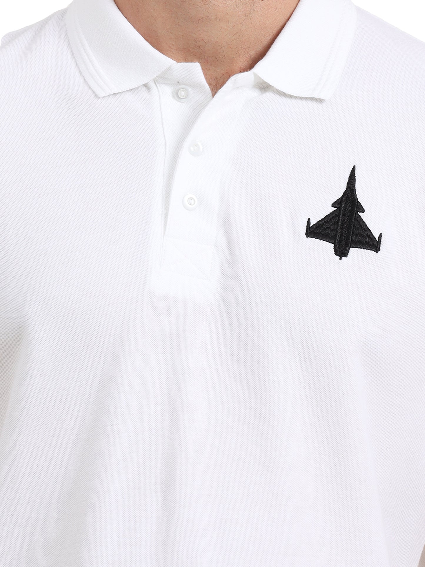 Rafale | White Collared T-shirt