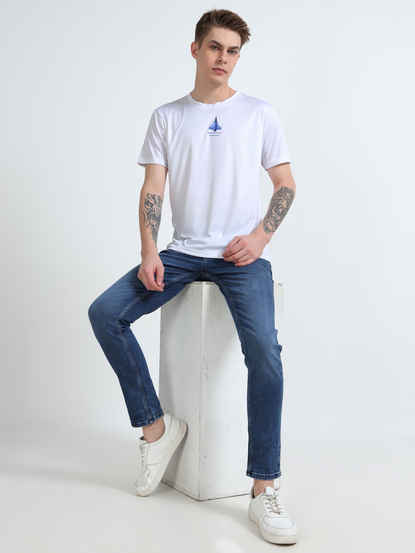 RAFALE | COCKPIT CREW | ROUND NECK T-SHIRT | WHITE