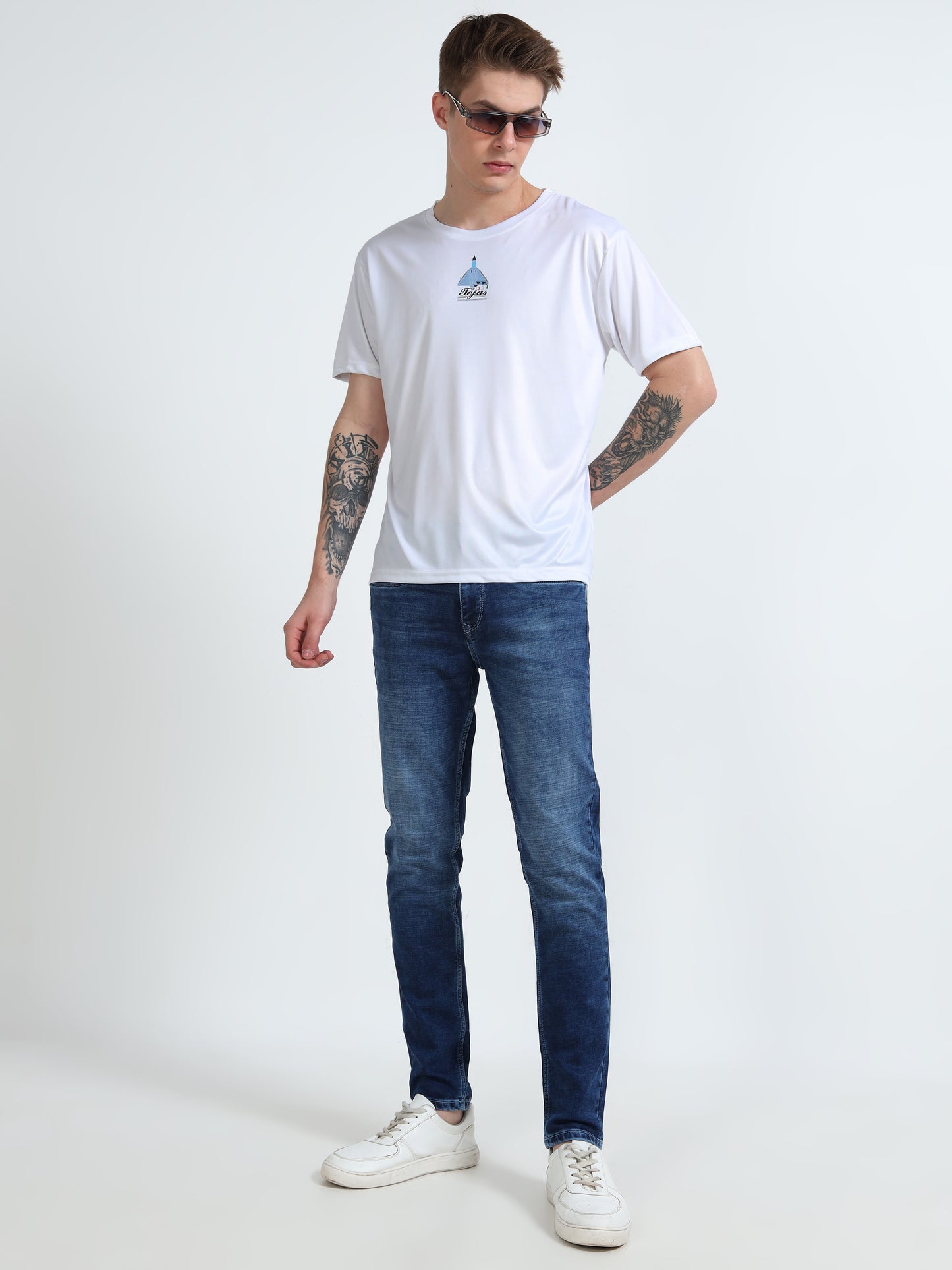 TEJAS | COCKPIT CREW | ROUND NECK T-SHIRT | WHITE