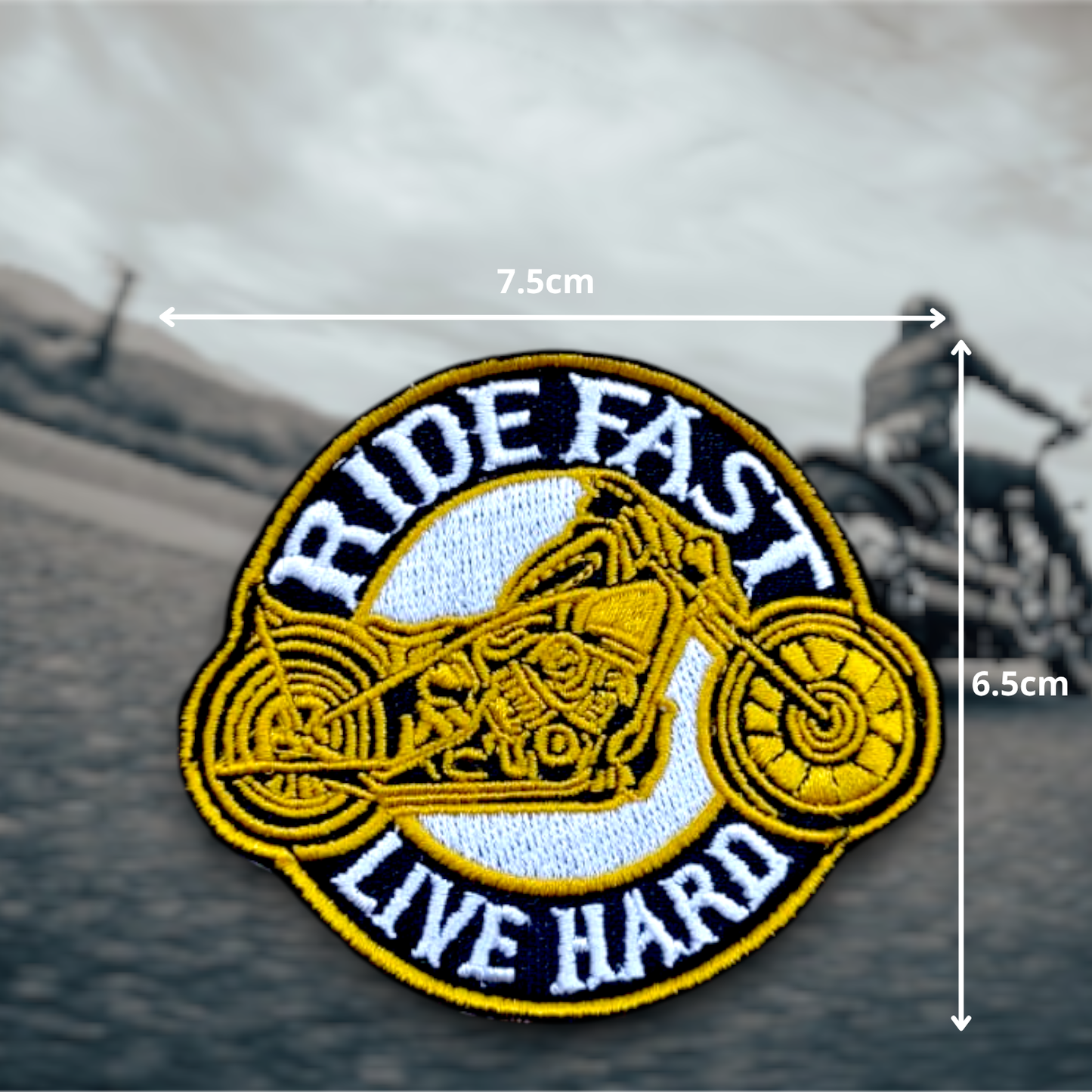 RIDE FAST LIVE HARD | EMBROIDERED | WITH VELCRO PATCH