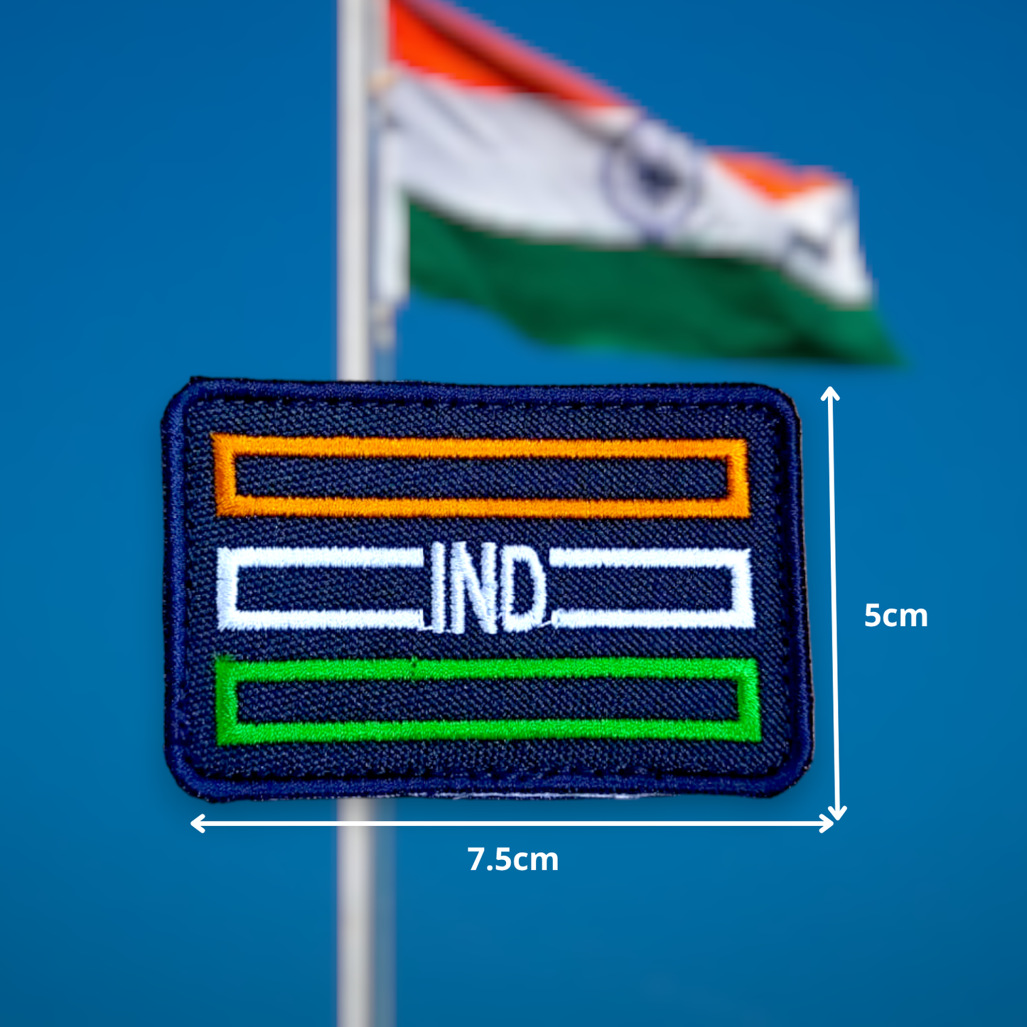 IND | FLAG | TRICOLOUR | EMBROIDERED | WITH VELCRO PATCH