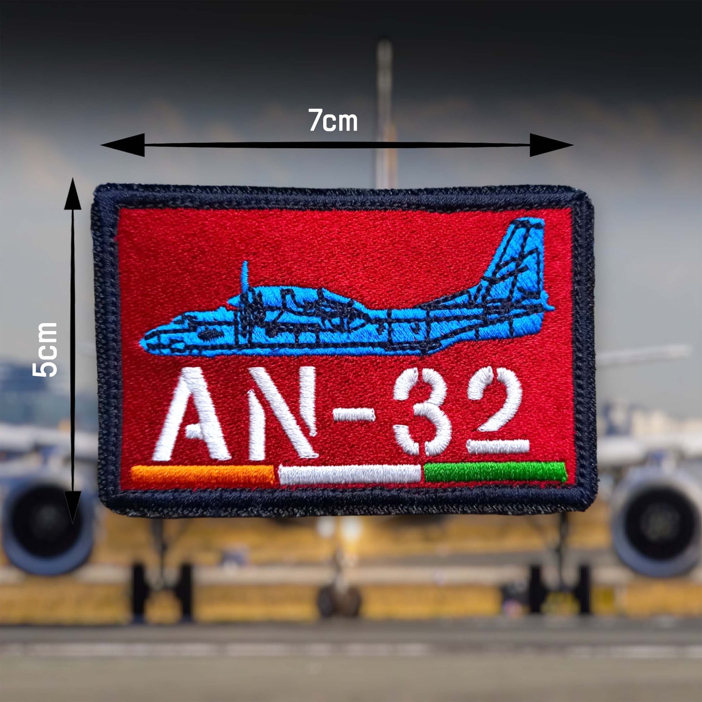 AN-32 | RECTANGLE | EMBROIDERED | WITH VELCRO PATCH