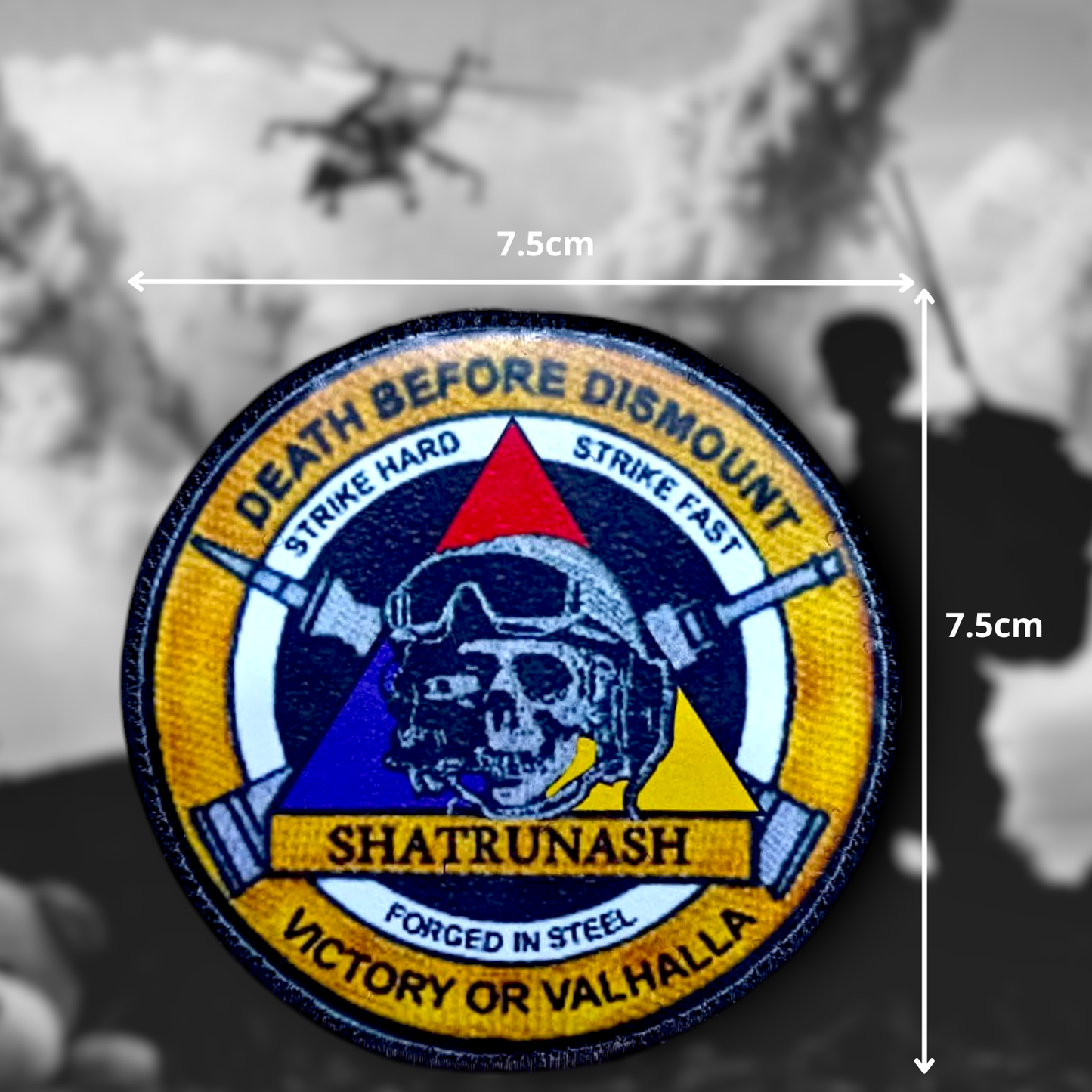 DEATH BEFORE DISMOUNT | PRINTED | WITH VELCRO PATCH