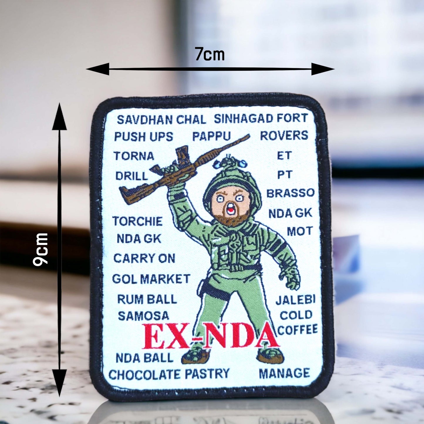 EX - NDA | ARMY | WOVEN | WITH VELCRO PATCH