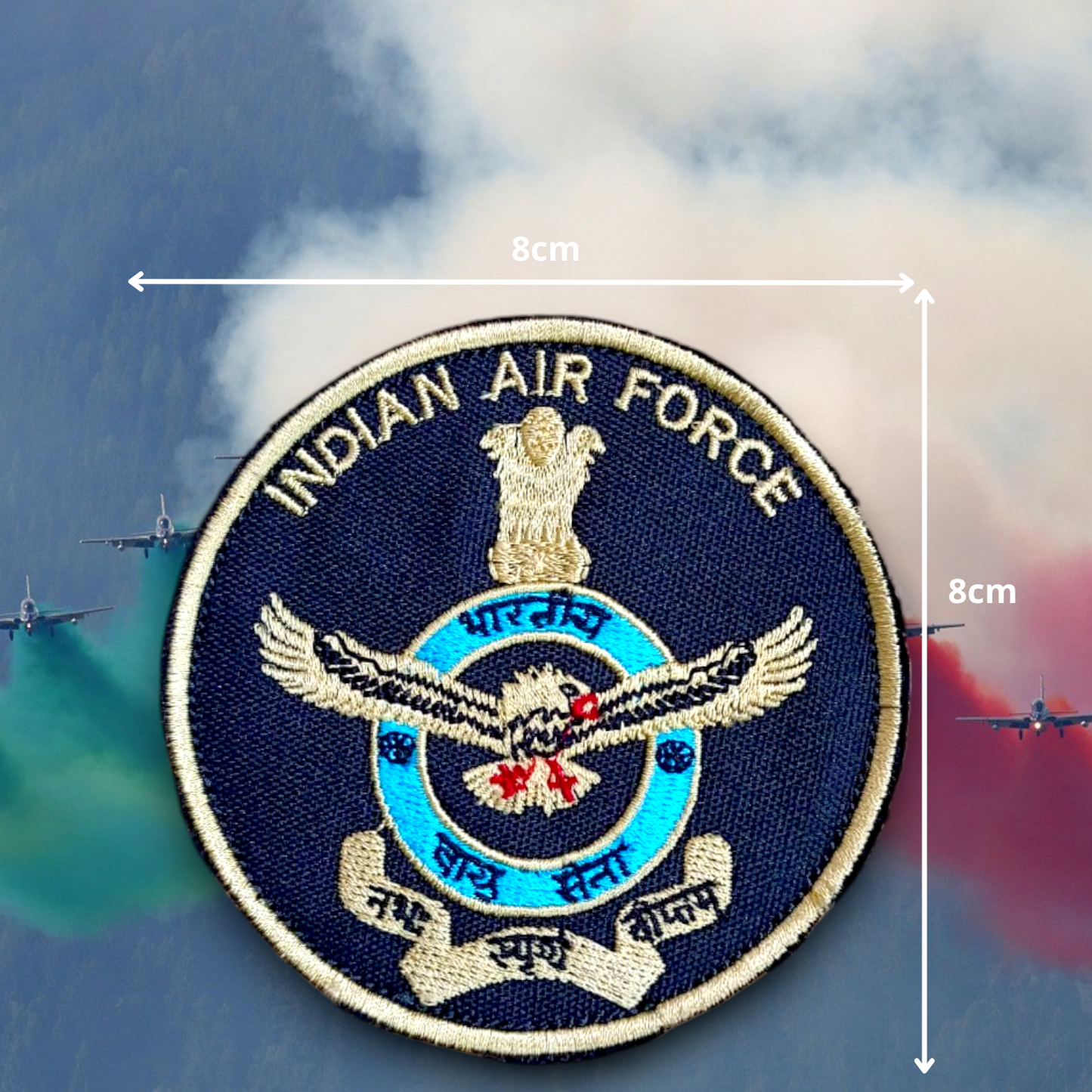 INDIAN AIR FORCE | EMBROIDERED | WITH VELCRO PATCH