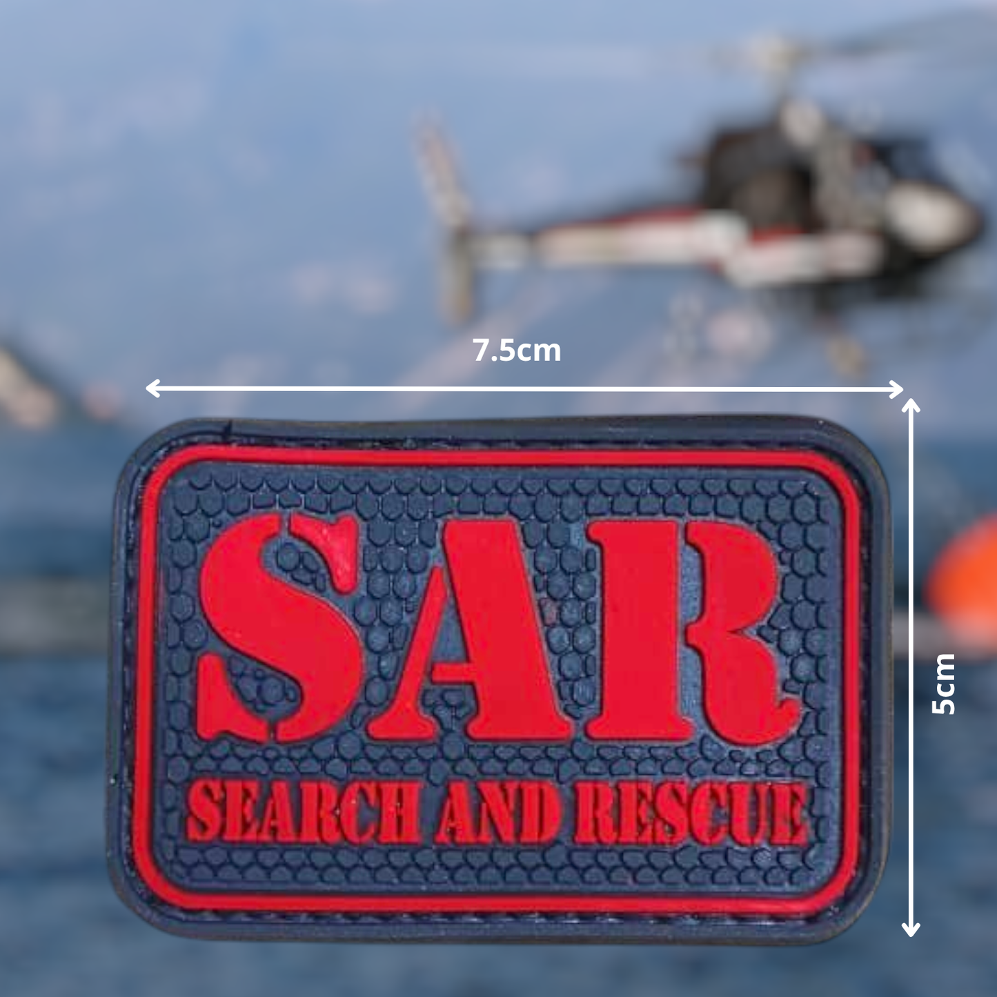 SEARCH AND RESCUE | RUBBERISED | WITH TACTICAL PATCH (Velcro + Magnet + Iron On)