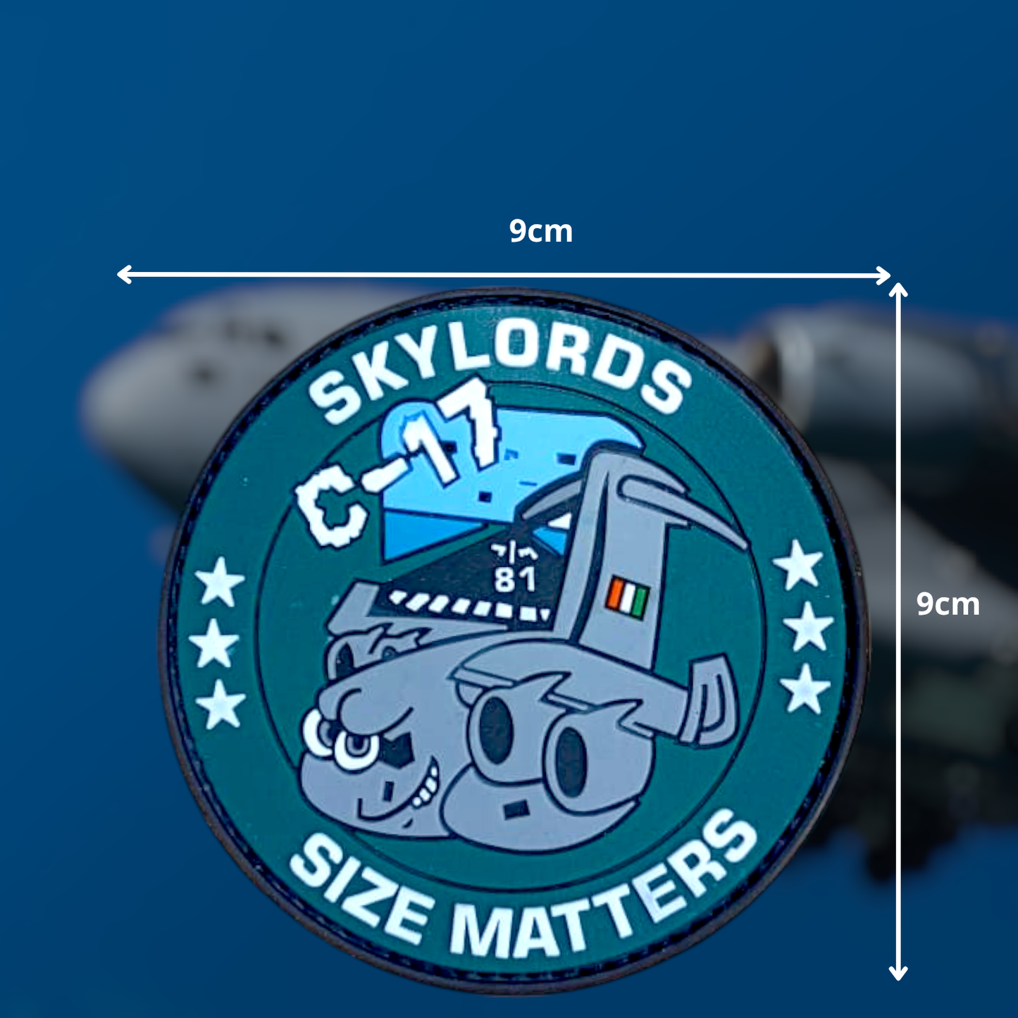 C-17 SIZE MATTERS | RUBBERISED | WITH VELCRO PATCH