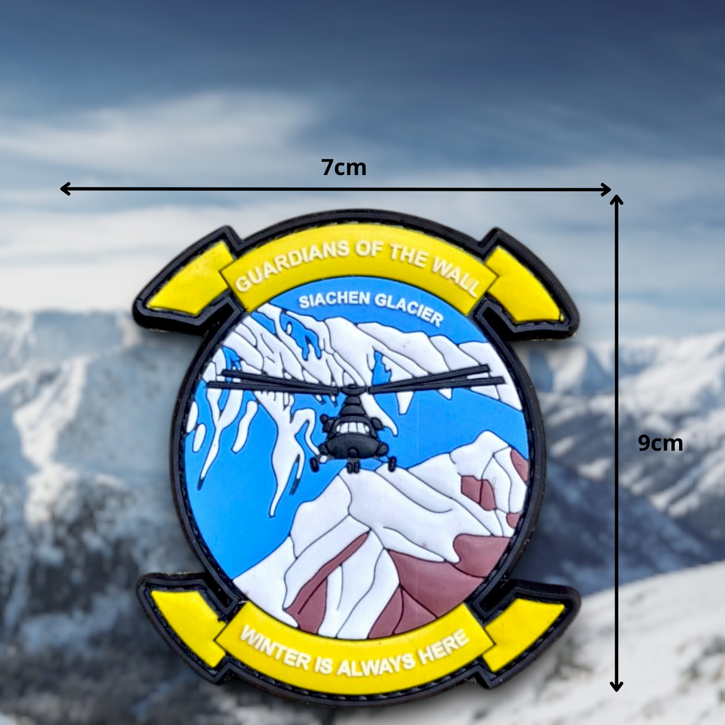 SIACHEN GLACIER | RUBBERISED | WITH TACTICAL PATCH (Velcro + Magnet + Iron On)
