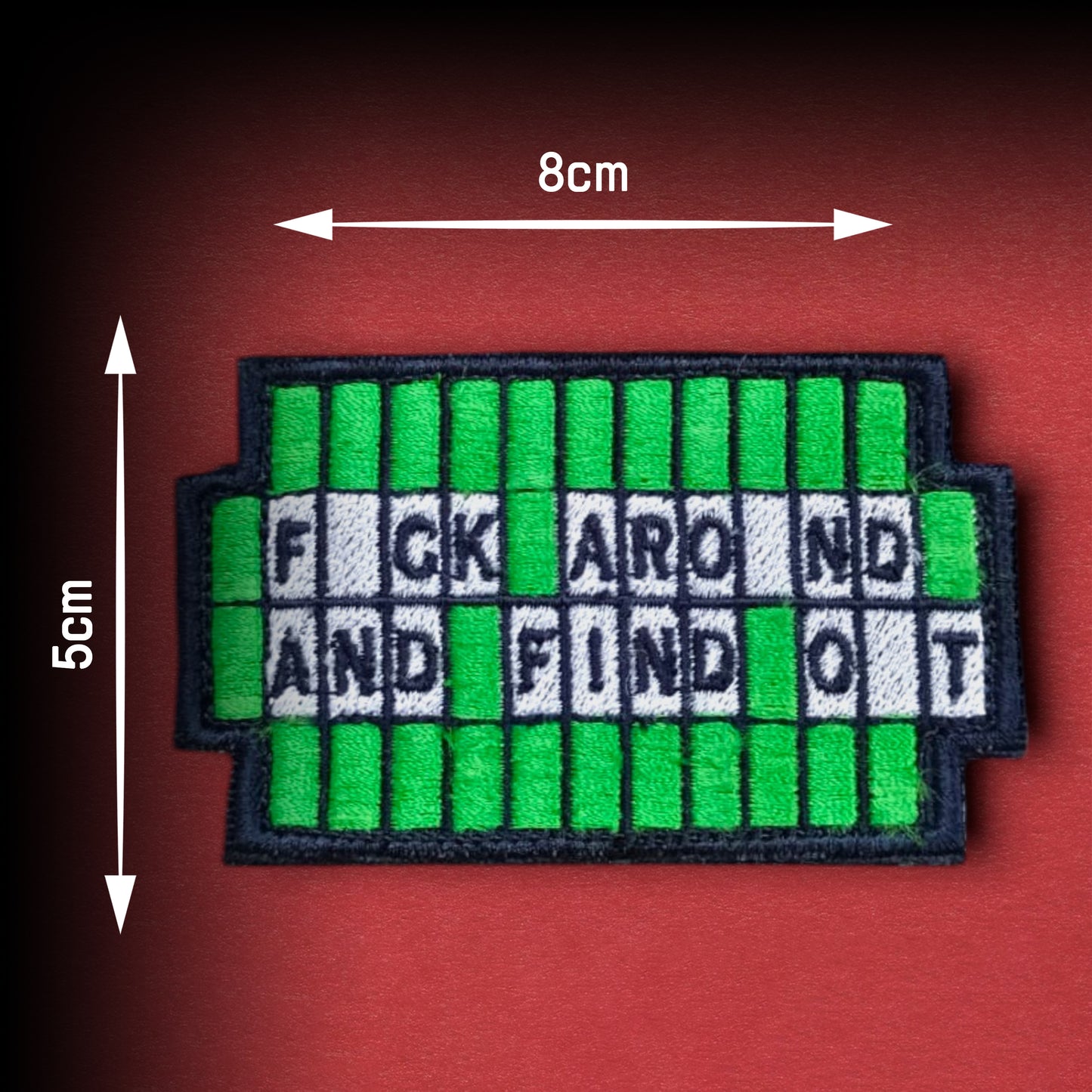 F_CK ARO_ND AND FIND O_UT | EMBROIDERED | WITH VELCRO PATCH
