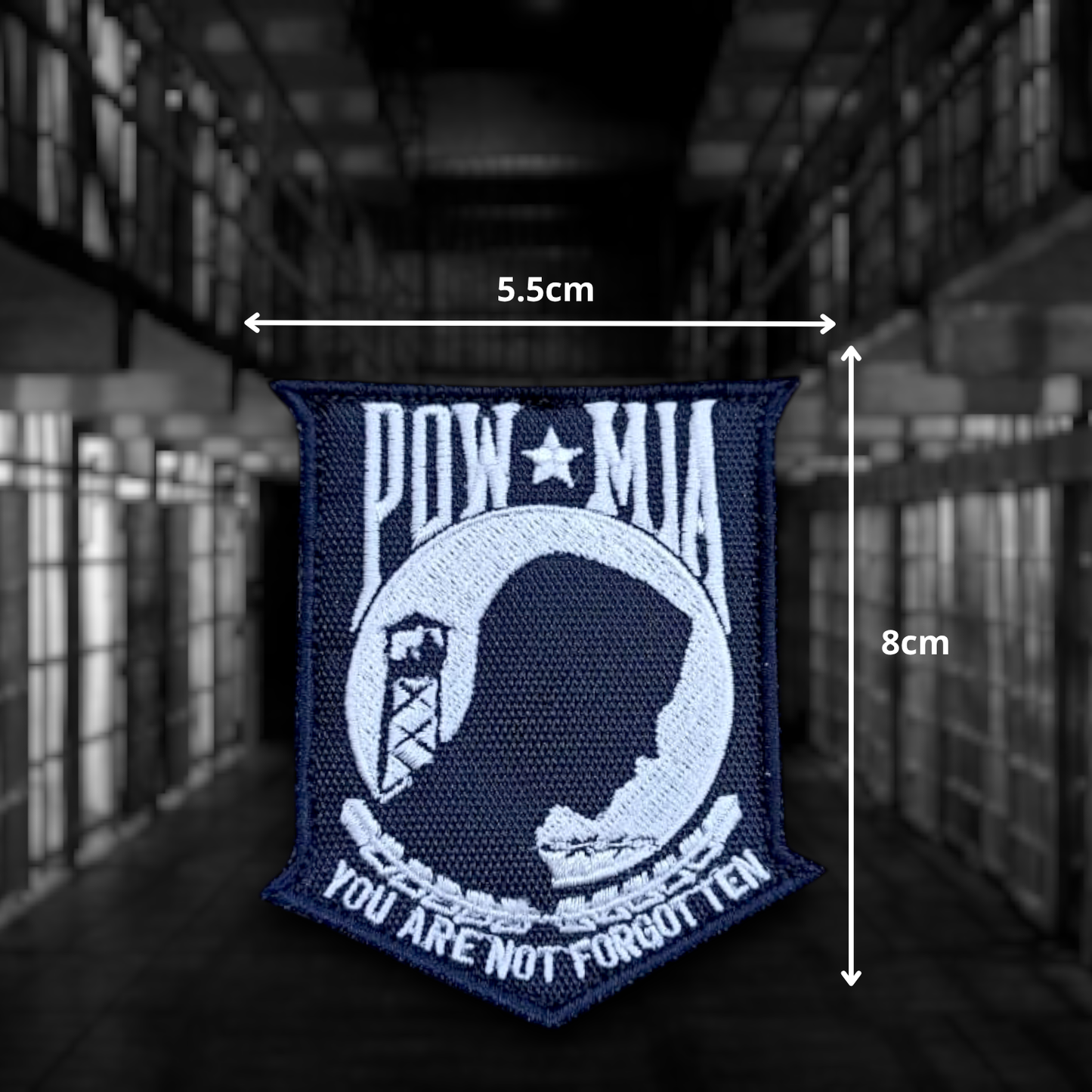 POW MIA | YOU ARE NOT FORGOTTEN | EMBROIDERED | WITH VELCRO PATCH