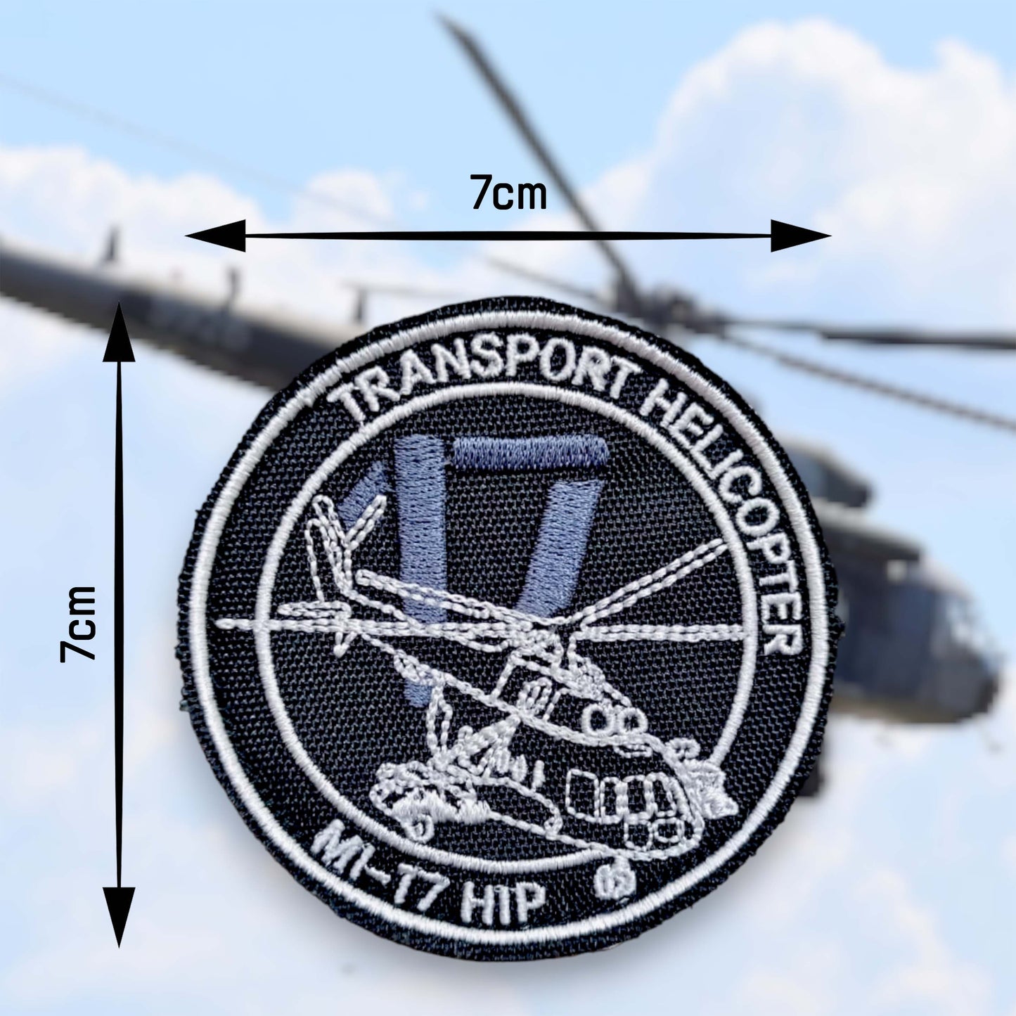 MI - 17 | TRANSPORT HELICOPTER | EMBROIDERED | WITH VELCRO PATCH