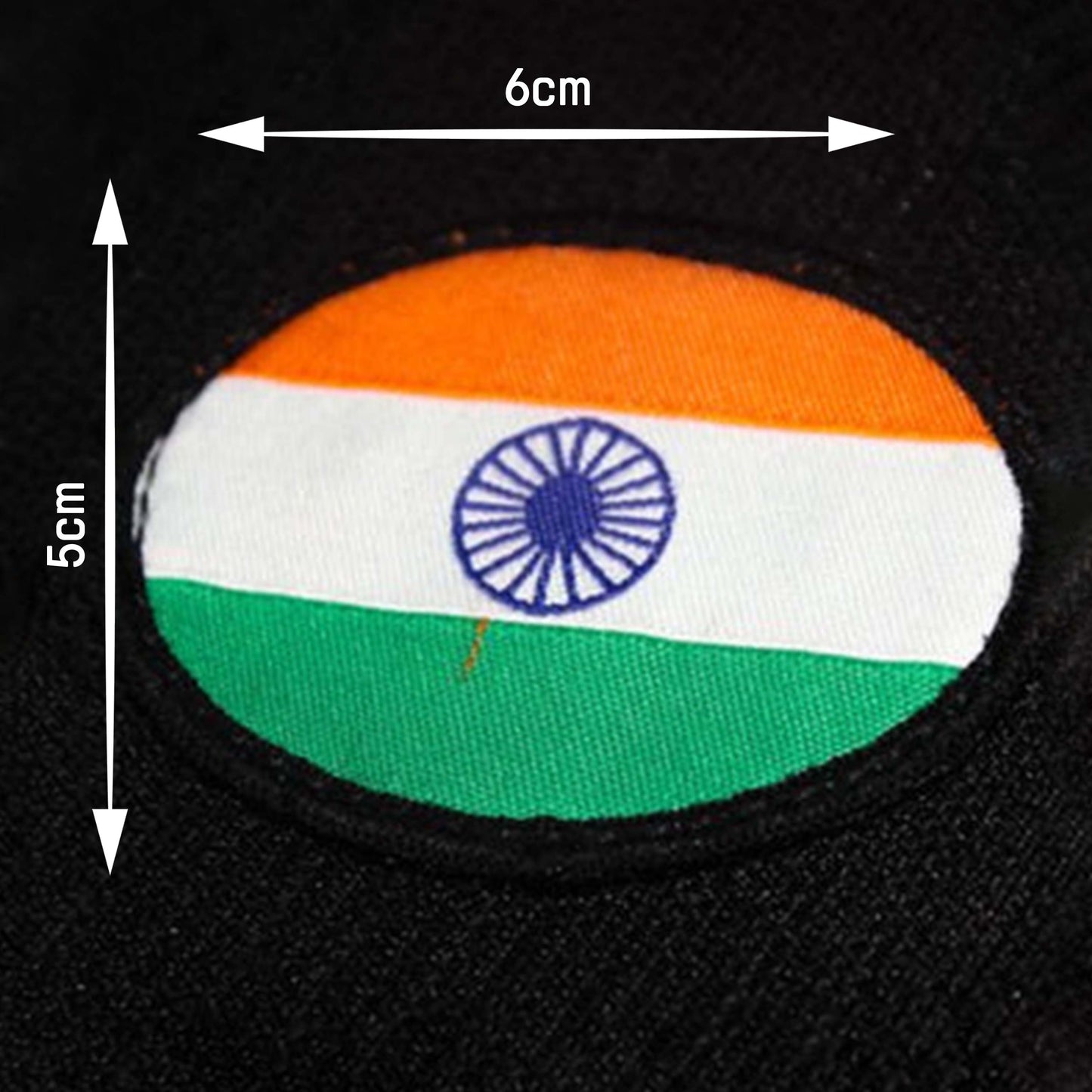 INDIAN FLAG | OVAL | WOVEN | WITH VELCRO PATCH
