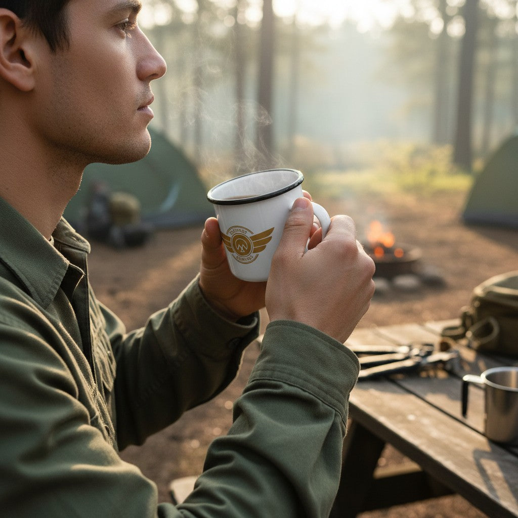 ENAMEL COFFEE MUG | MILITARY MARVELS