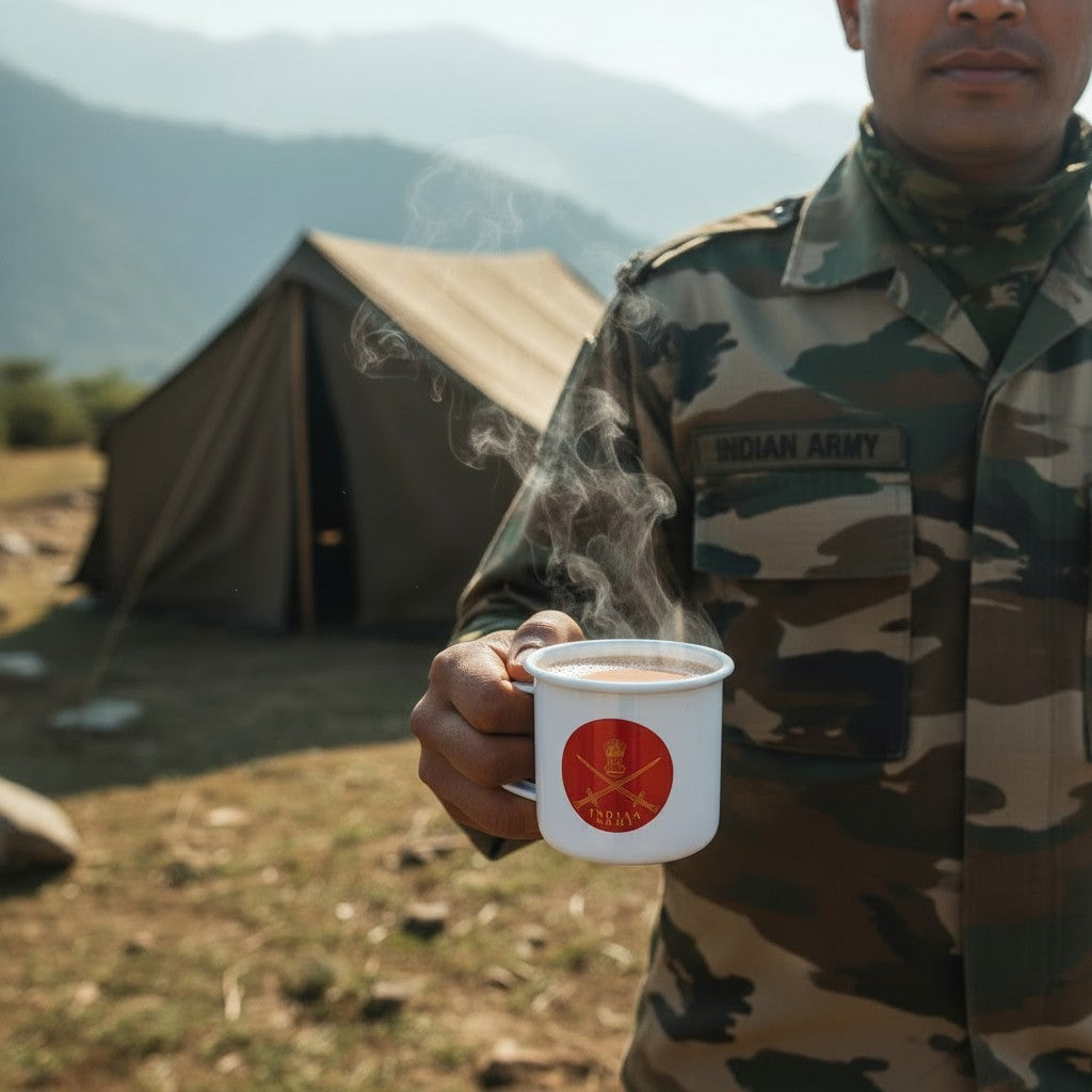 ENAMEL COFFEE MUG | INDIAN ARMY