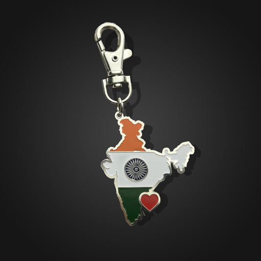 Indian Map Lock Bag Keychain
