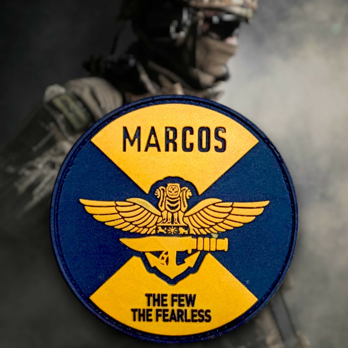 MARCOS | THE FEW THE FEARLESS | RUBBERISED | WITH VELCRO PATCH