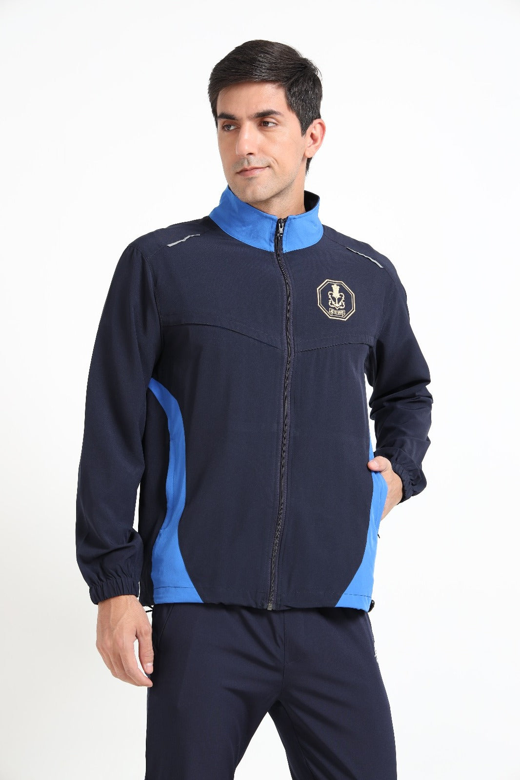 Dry-fit Lycra | Sns Track Upper | Indian Navy Logo