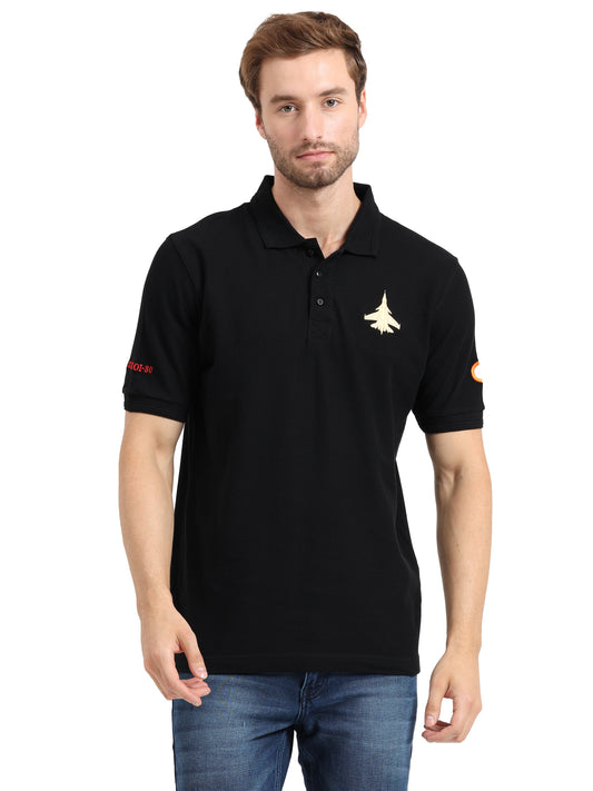 Black Collar T Shirt Sukhoi T Shirt for men