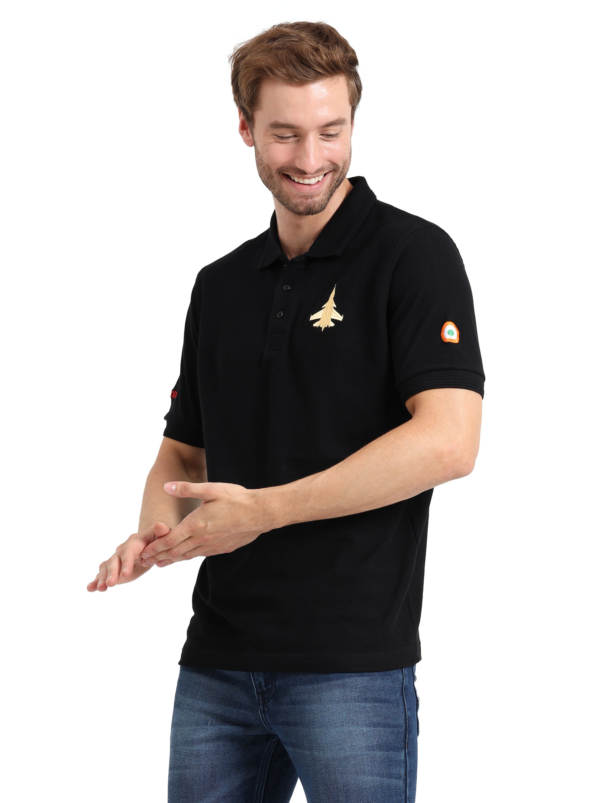Black Collar T Shirt Sukhoi T Shirt for men