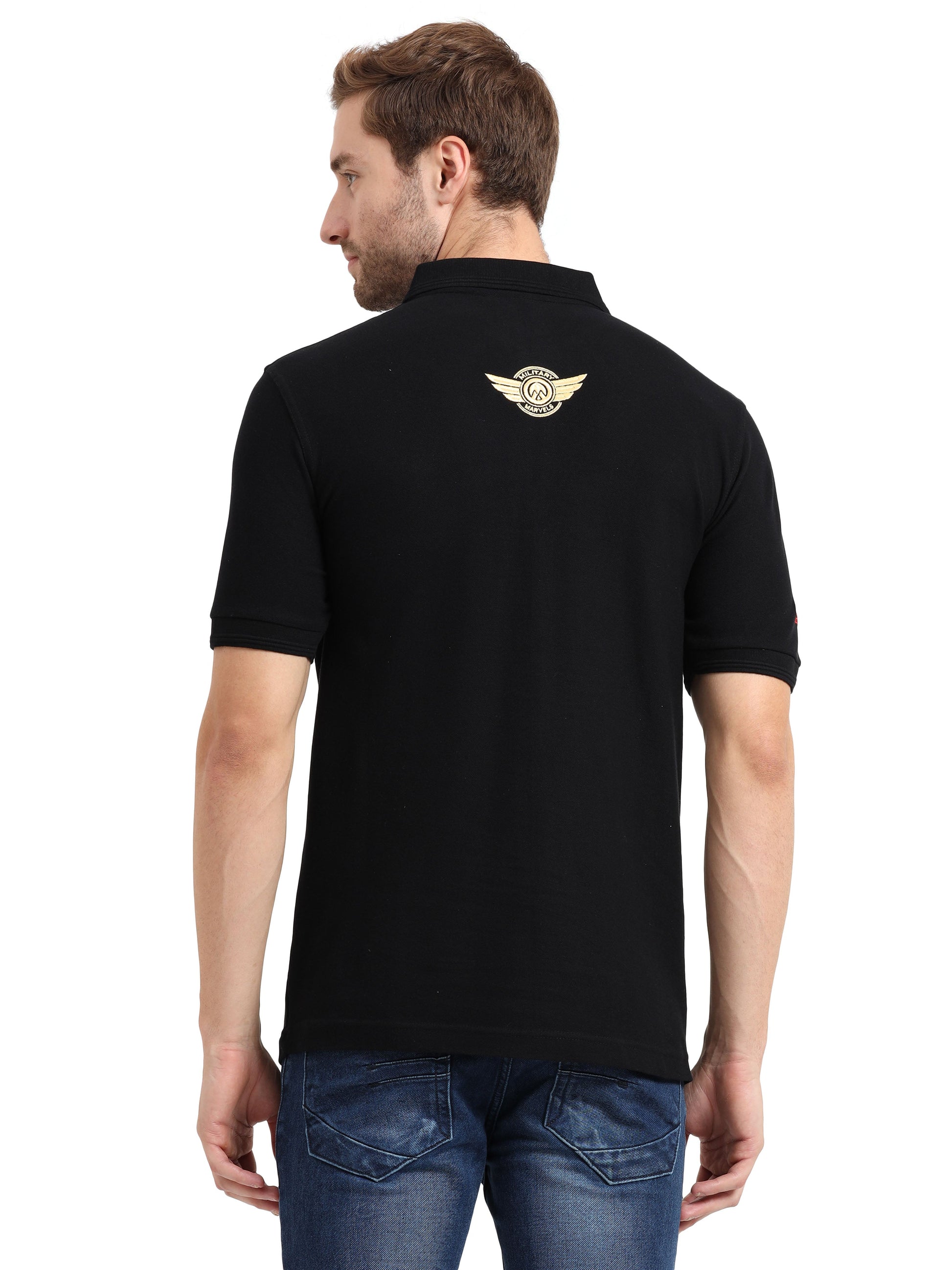 Black Collar T Shirt Sukhoi T Shirt for men
