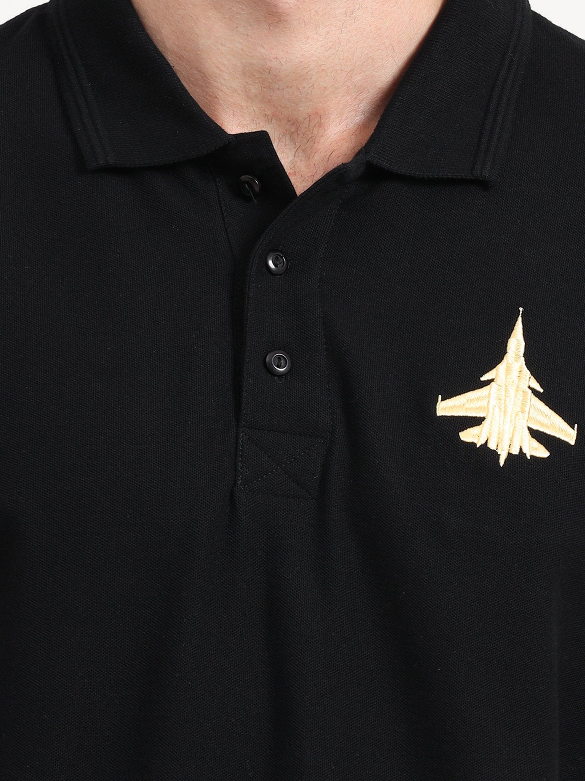 Black Collar T Shirt Sukhoi T Shirt for men