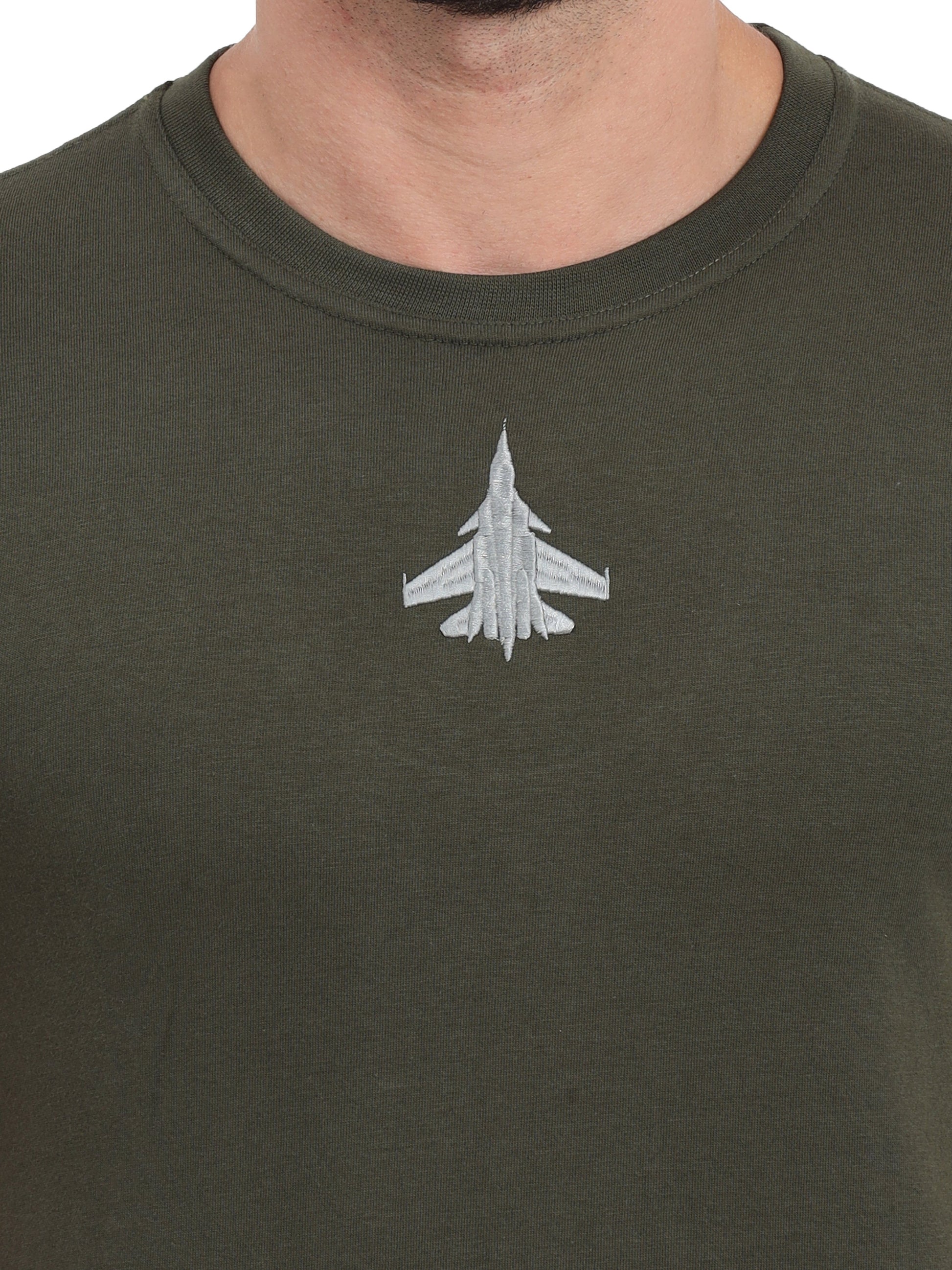 Round Neck Sukhoi Fighter Jet T Shirts for men
