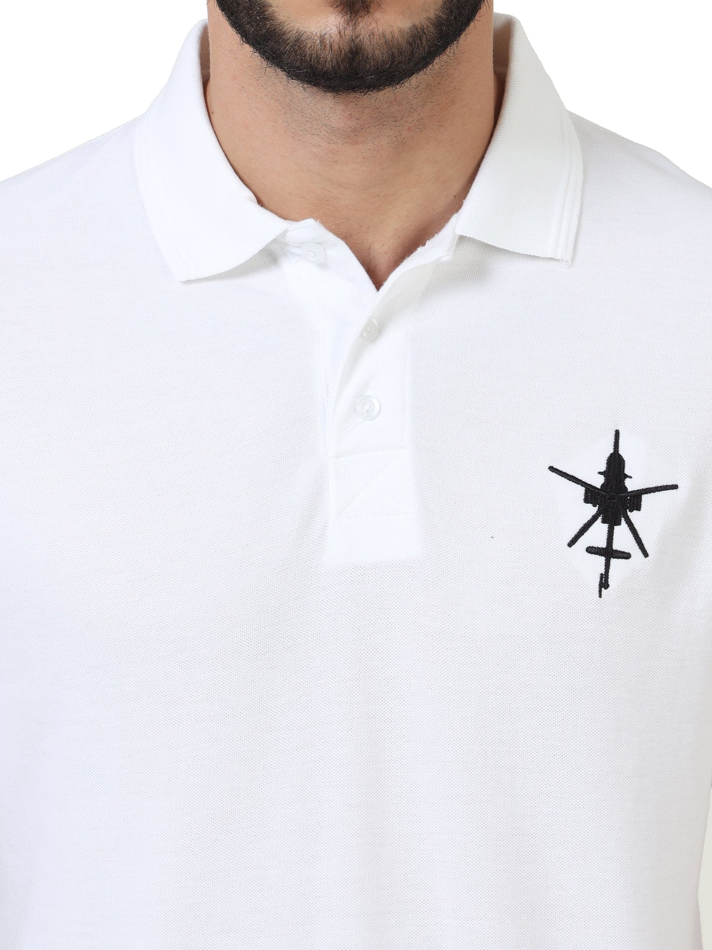 Blue T Shirt Collar With Mi17 Logo for men