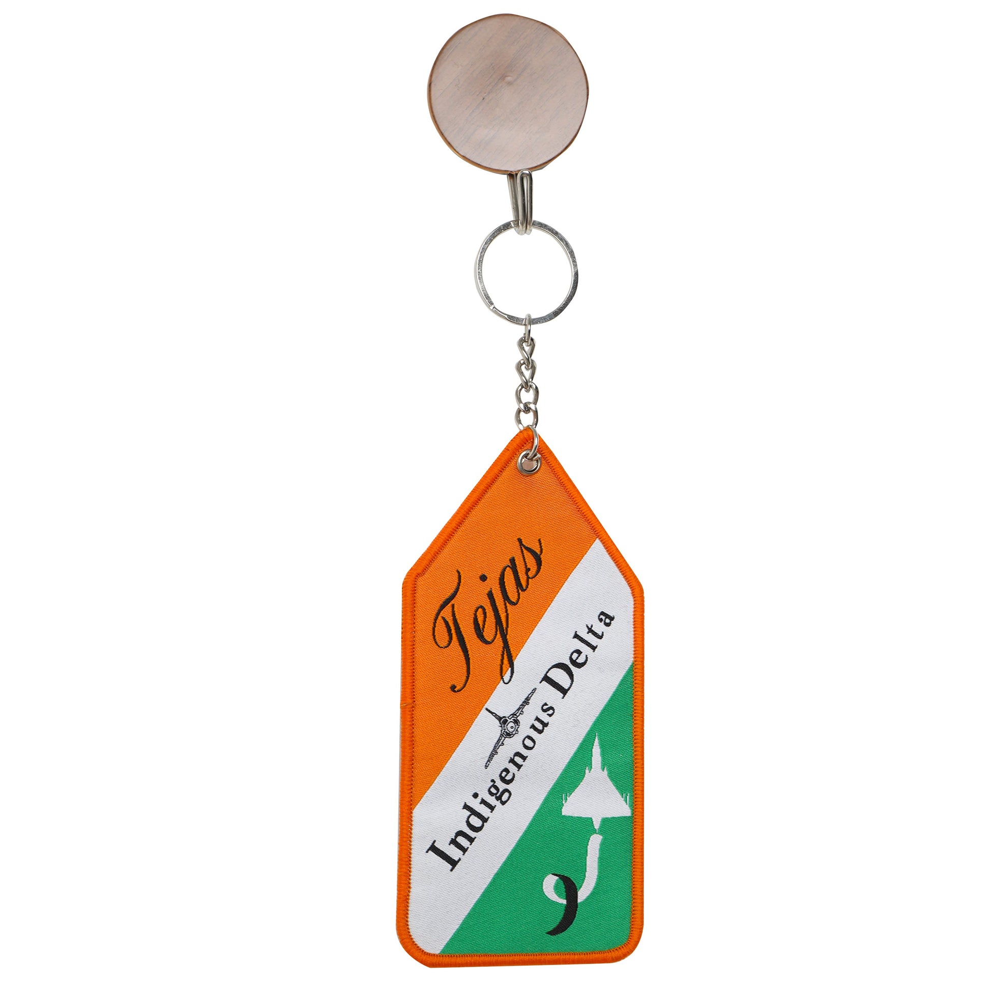 tejas indigenous delta fabric keychain