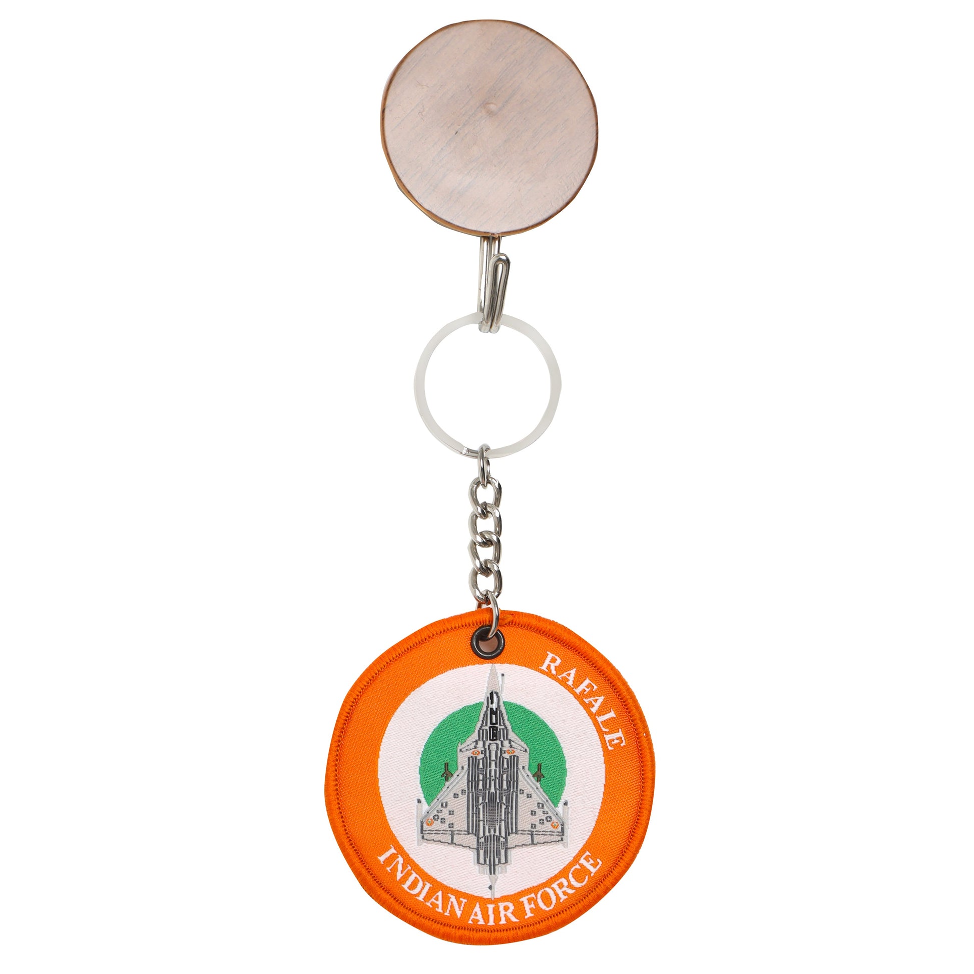 rafale theme fabric keychain tri color