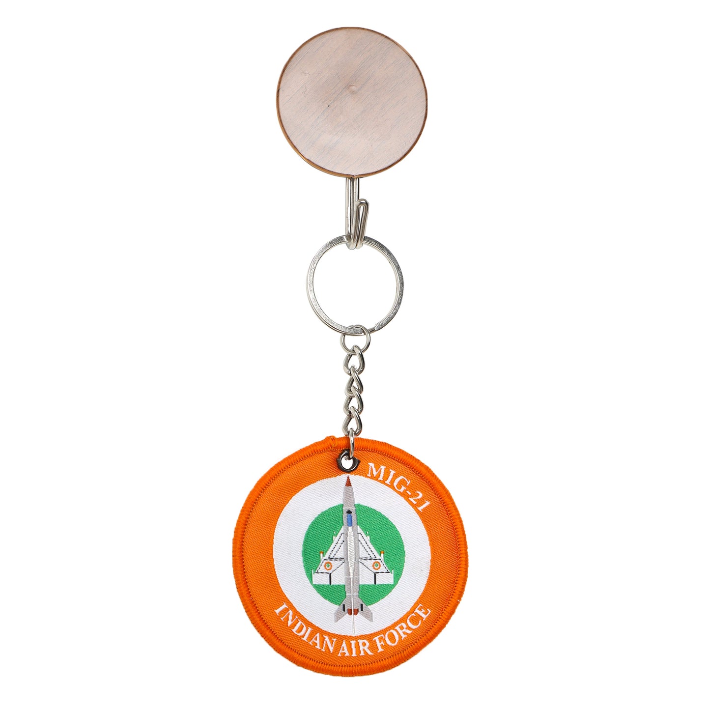 mig 21 theme fabric army keychain tri color