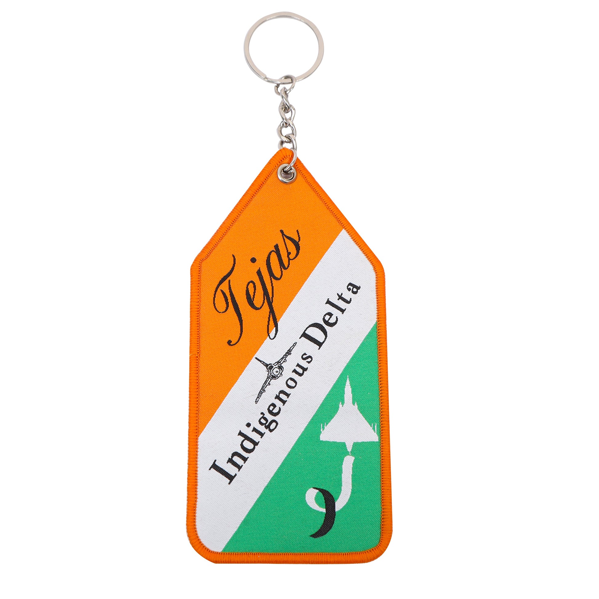 tejas indigenous delta fabric keychain