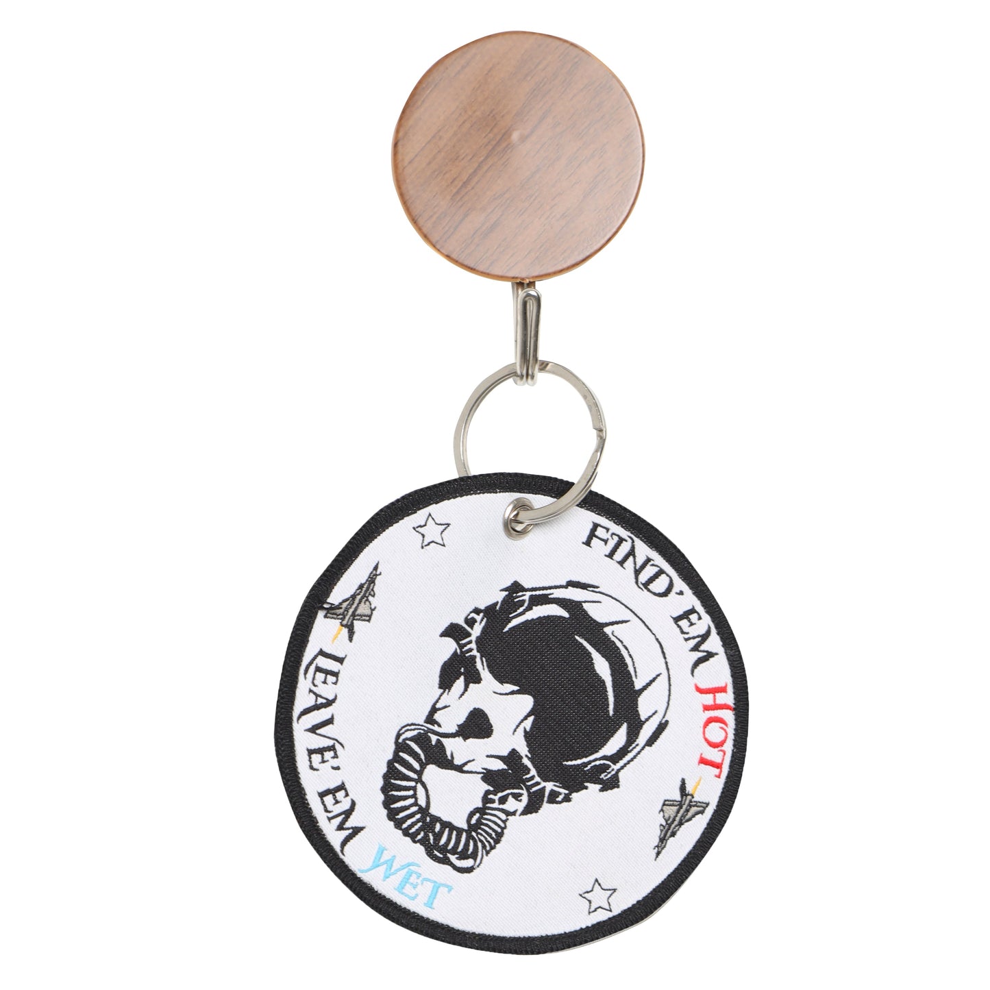 find em hot fabric keychain
