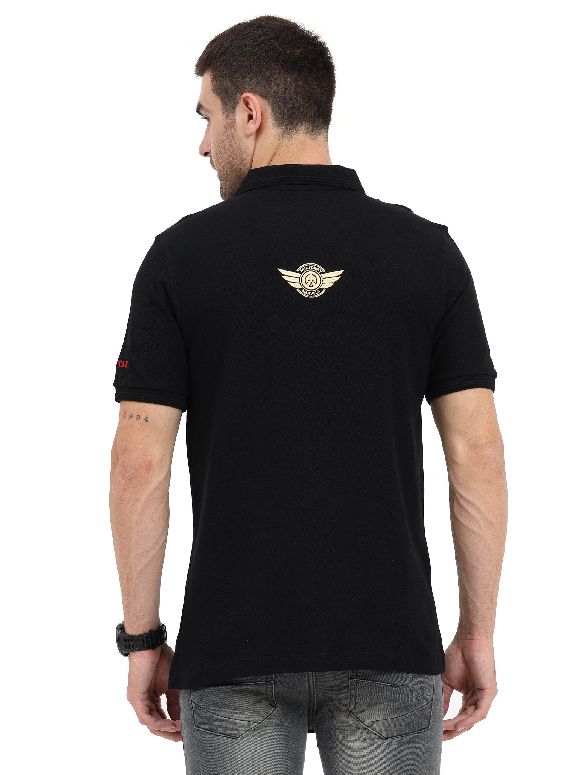 Mens T Shirt With Collar Chetak Helicopter for men