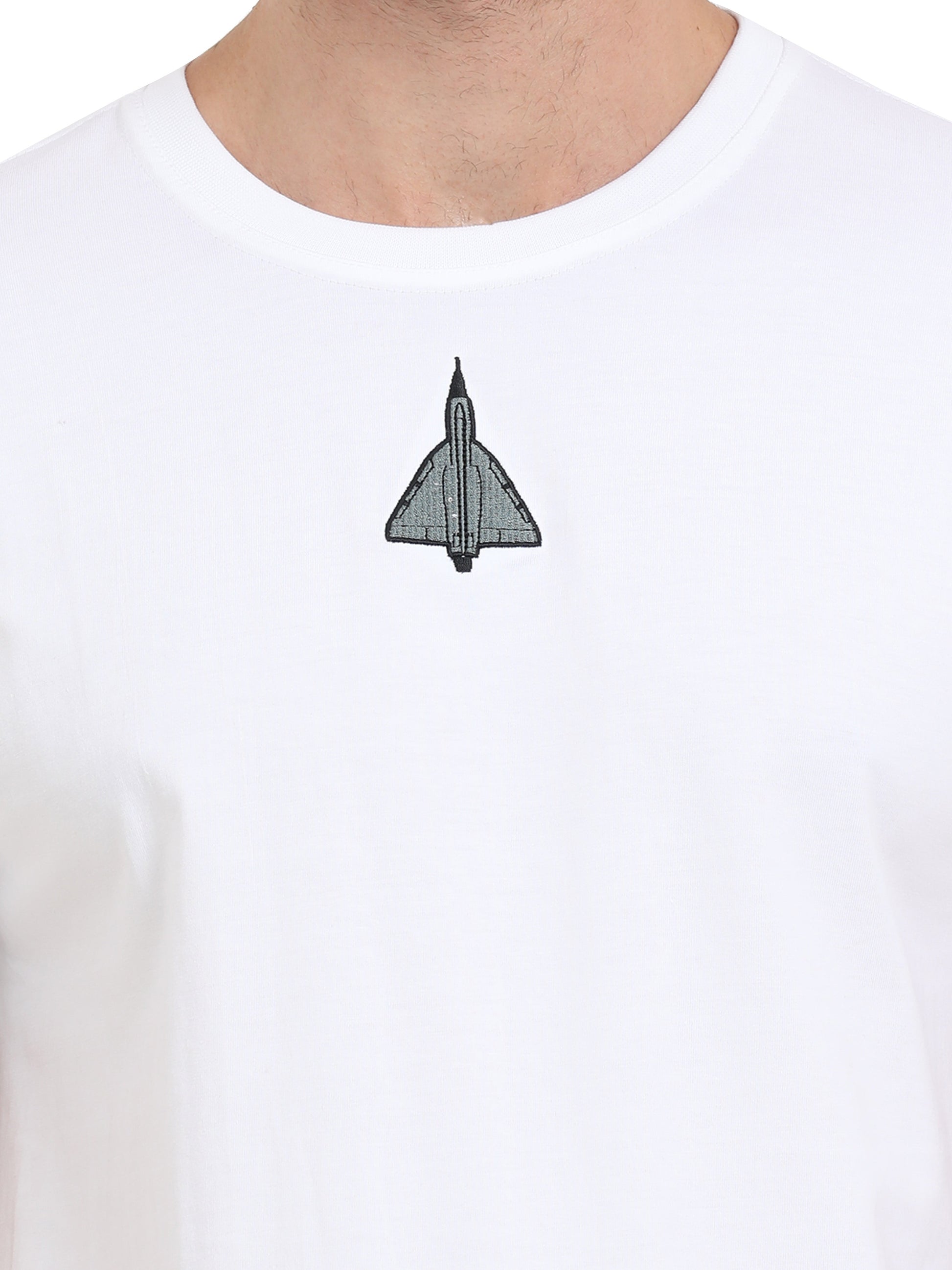Aircraft Tejas Logo Cotton Round Neck T Shirt for men