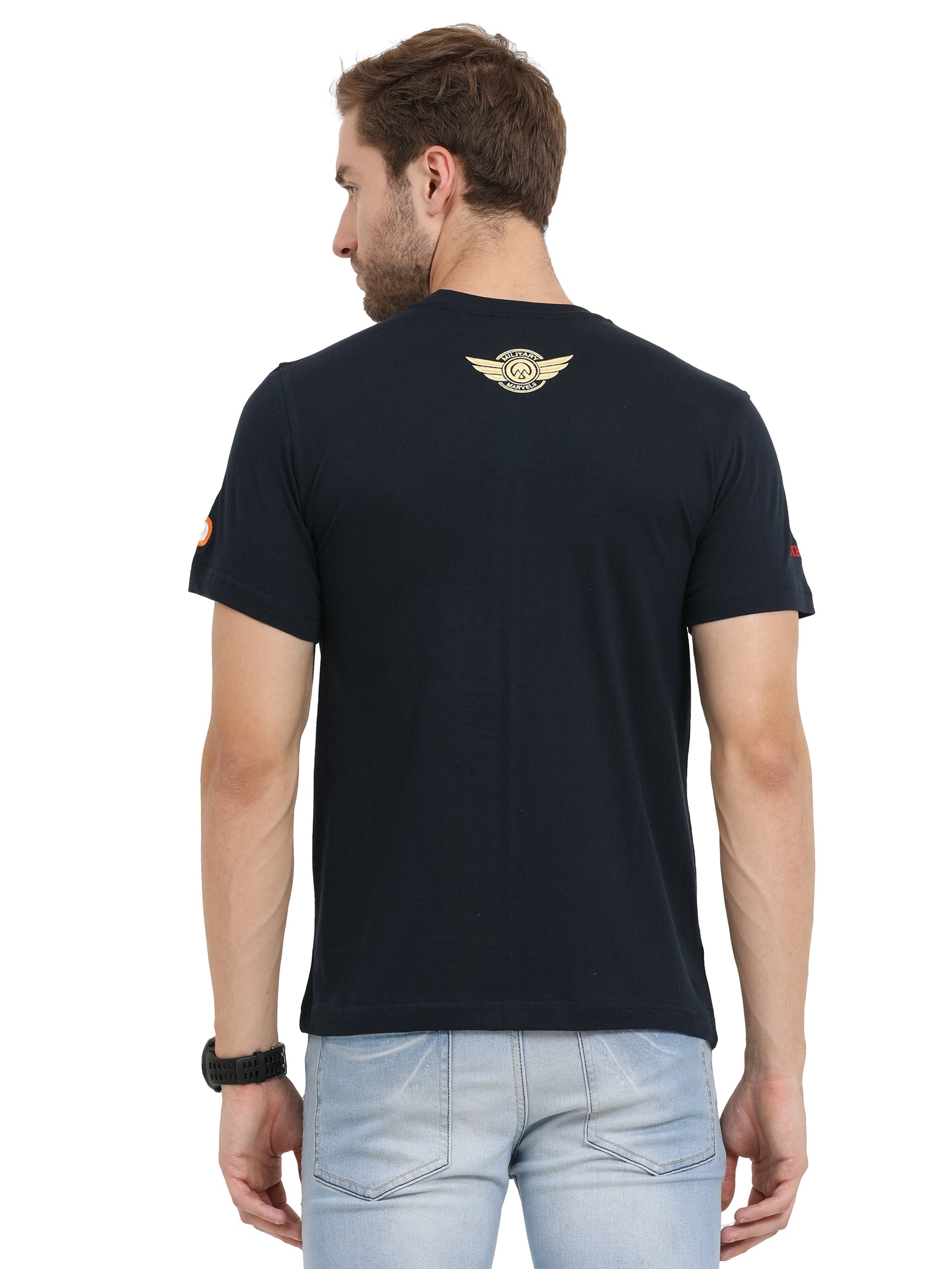 Round Neck Sukhoi Fighter Jet T Shirts for men