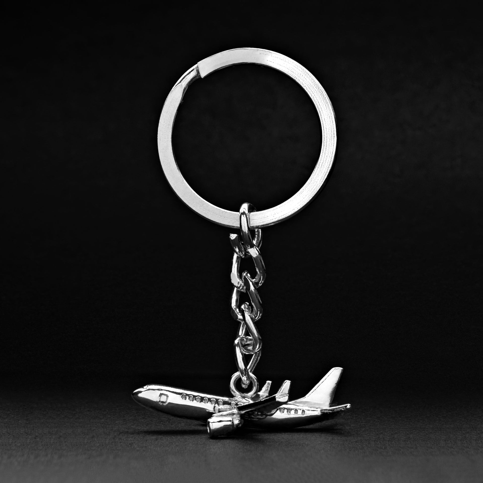 Boeing Business Jet Metal Keychain