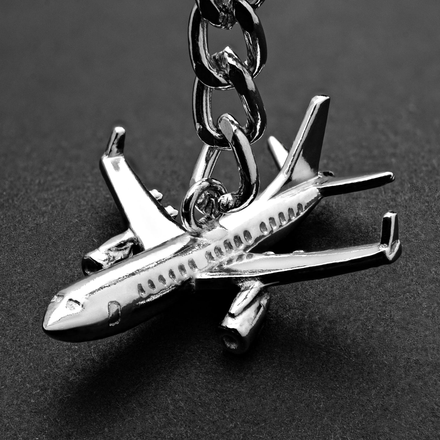 Boeing Business Jet Metal Keychain