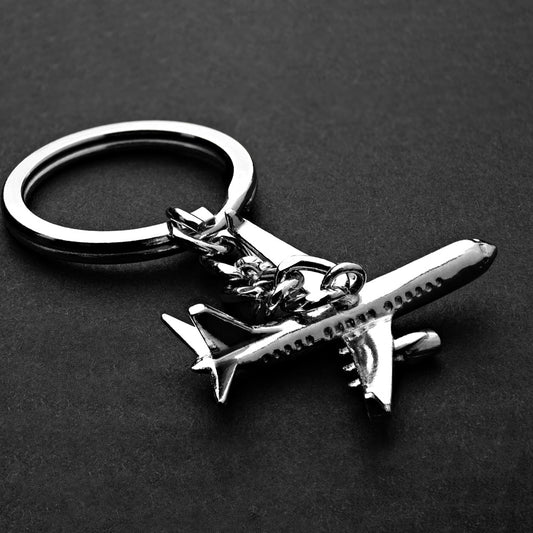 Boeing Business Jet Metal Keychain