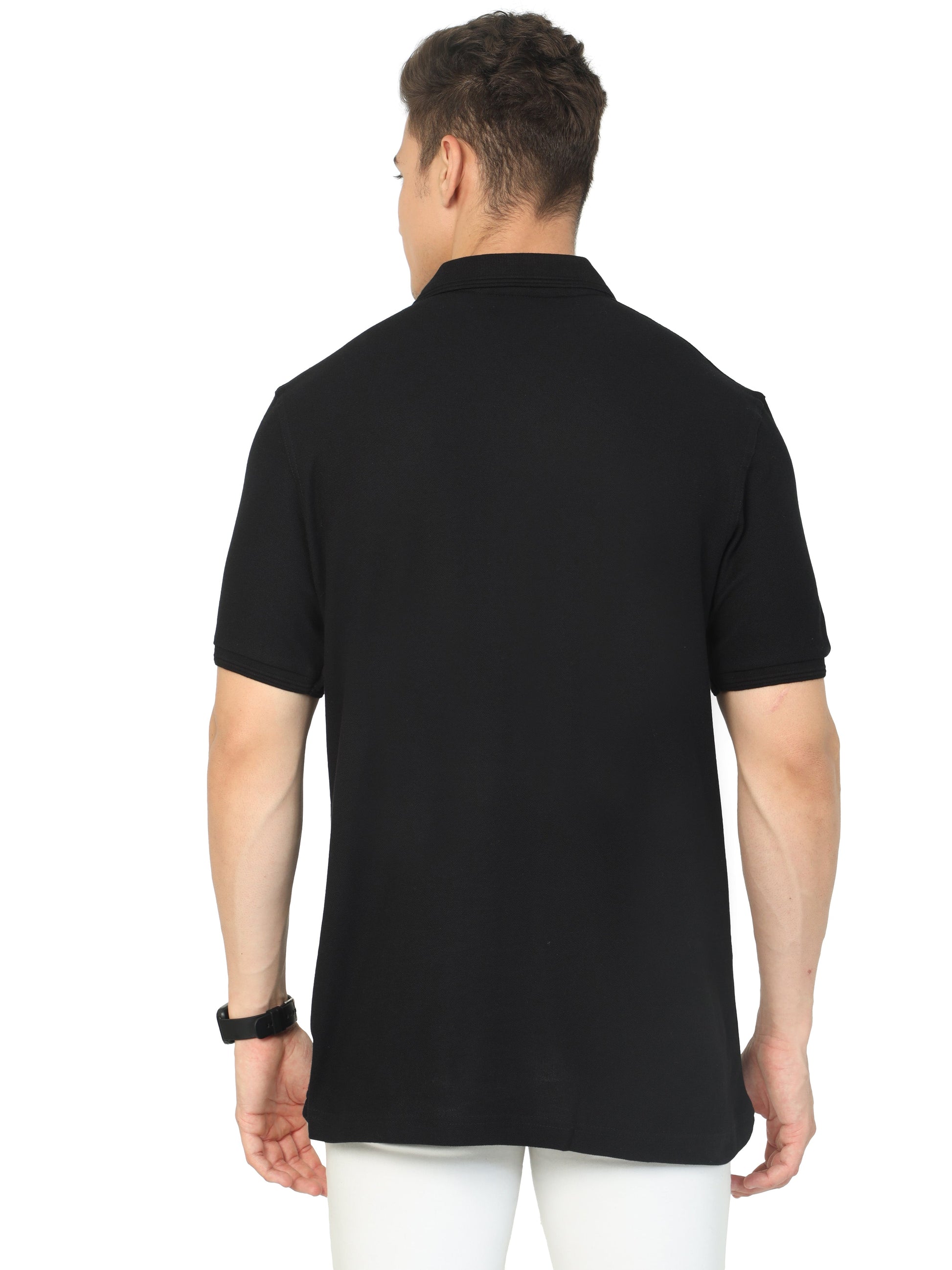 Para Sf Commando Tshirt Black Collared Design for men
