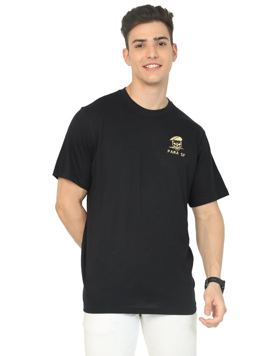 Black Para Commando Tshirt for men