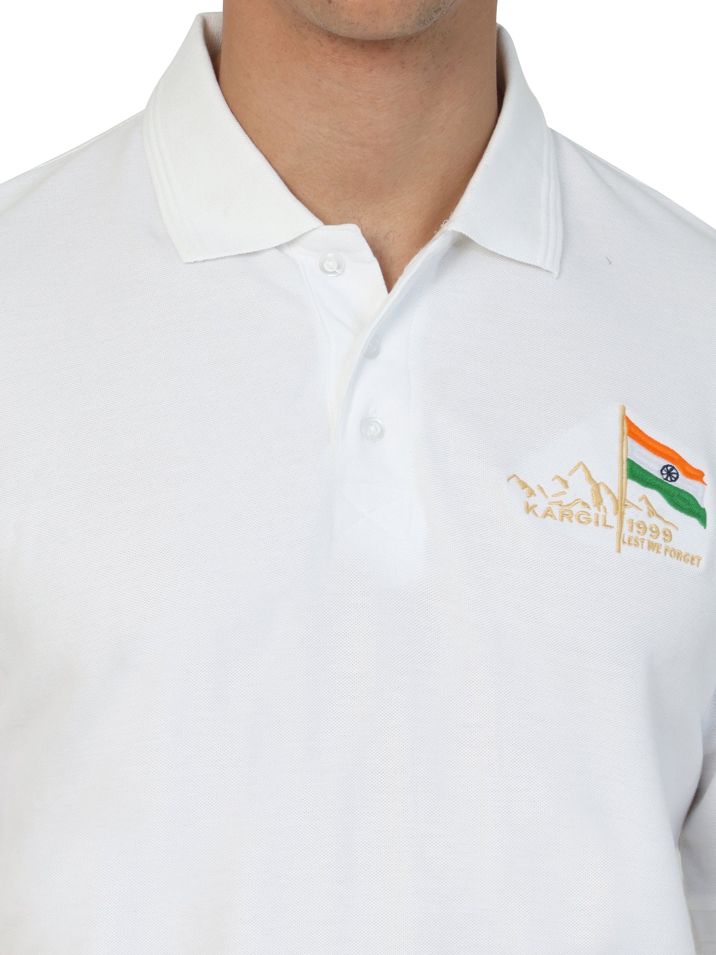 1999 WE FORGET Kargil Tshirt In White for men