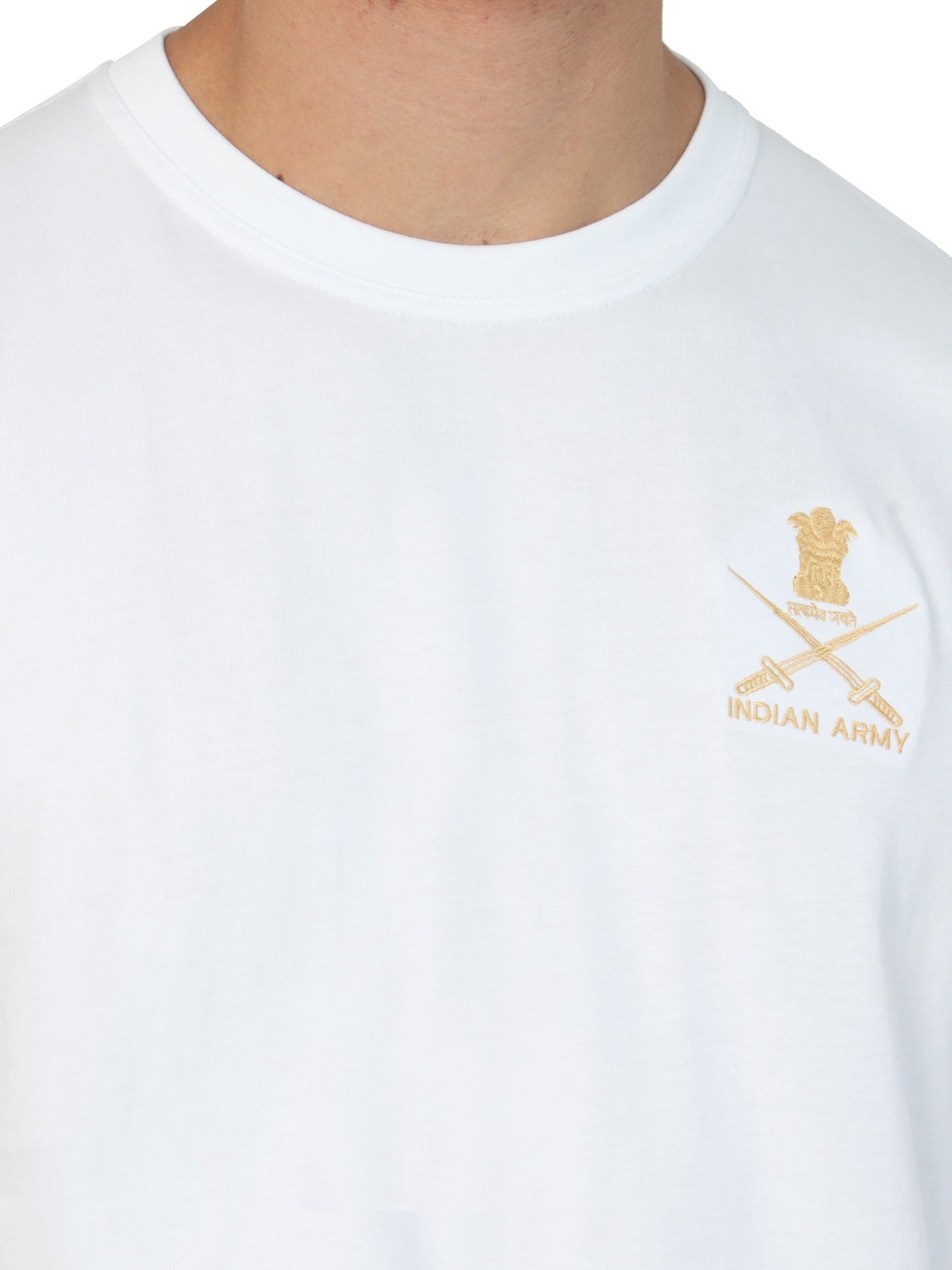 Indian Army Soldier Tshirt In White for men