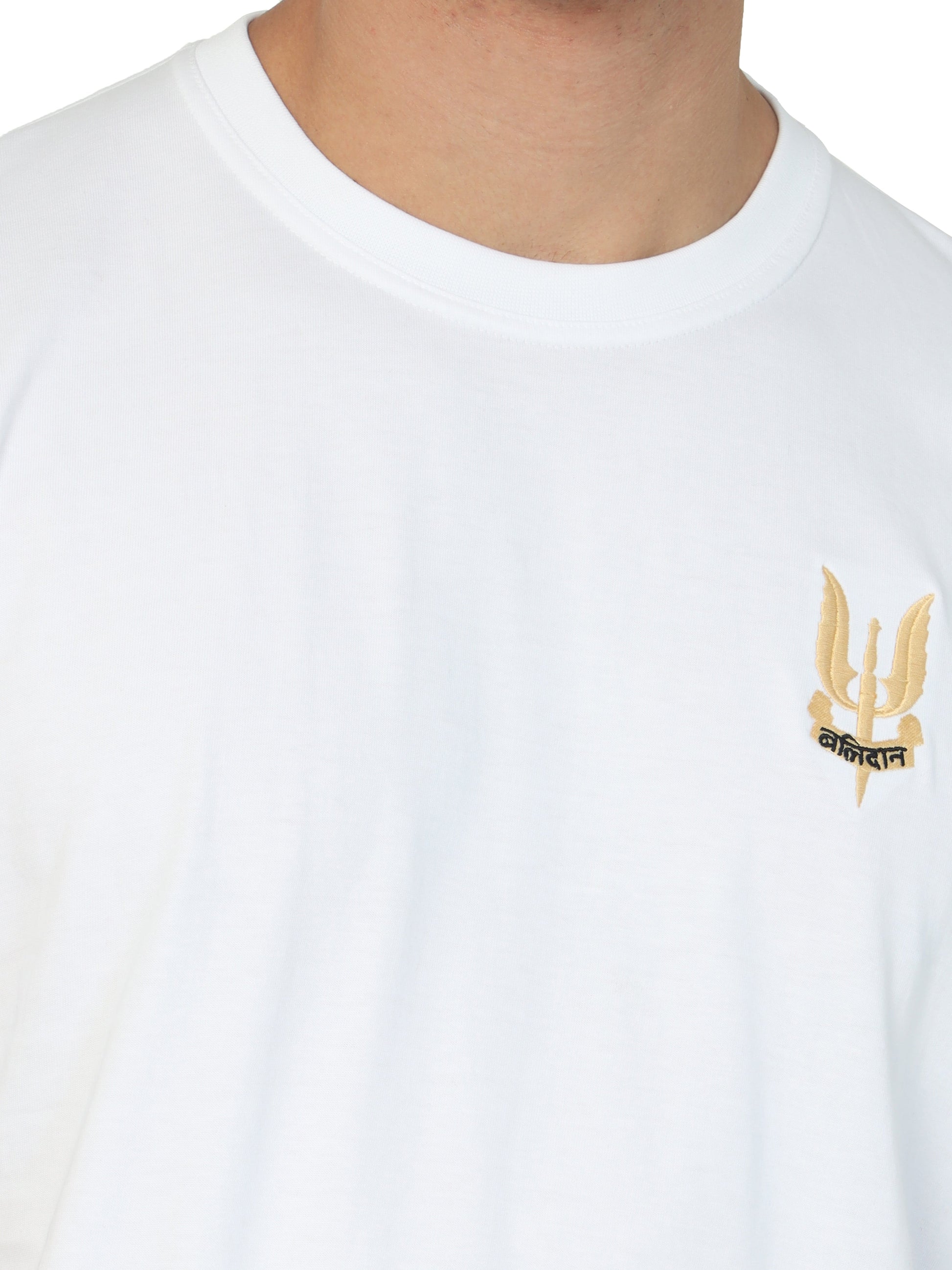White Round Neck Balidan Army T Shirtonline for men