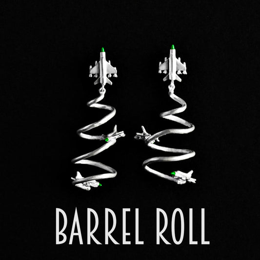Mig 21 Barrel Roll Loop Earrings