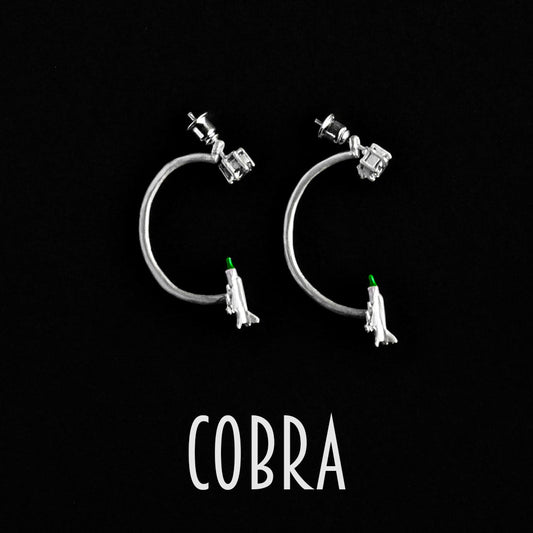 Mig 21 Cobra Long Drop Earrings