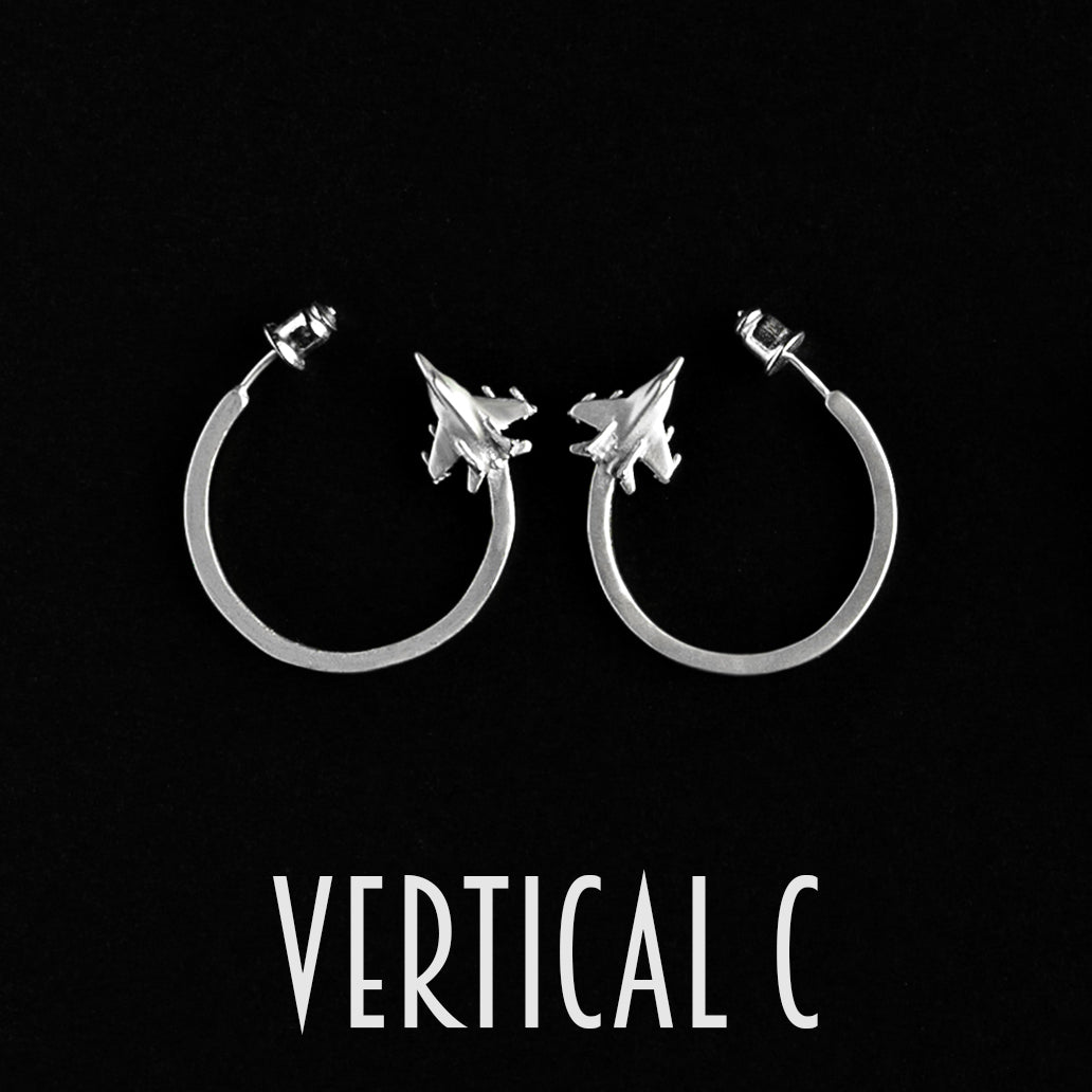 Vertical Hoop Drop Earrings