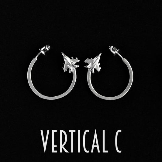 Vertical Hoop Drop Earrings