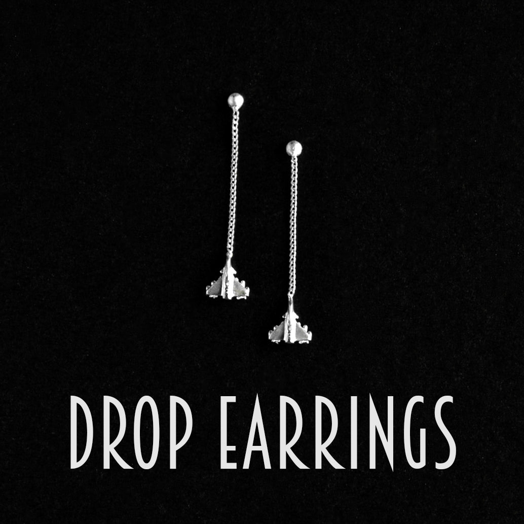 Rafale Style Long Drop Earrings