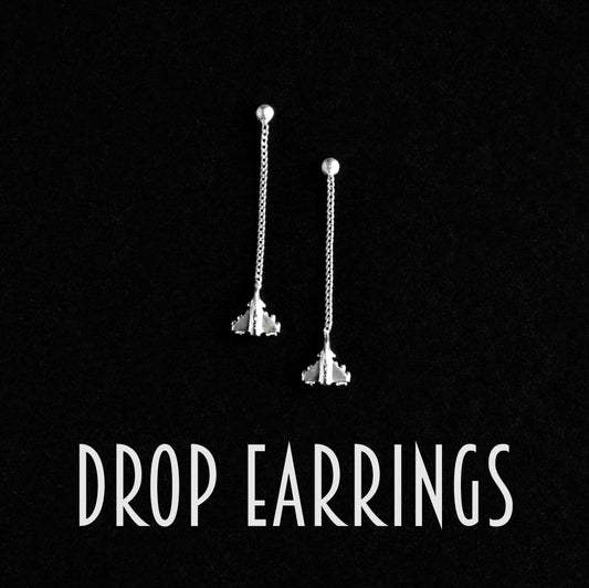 Rafale Style Long Drop Earrings